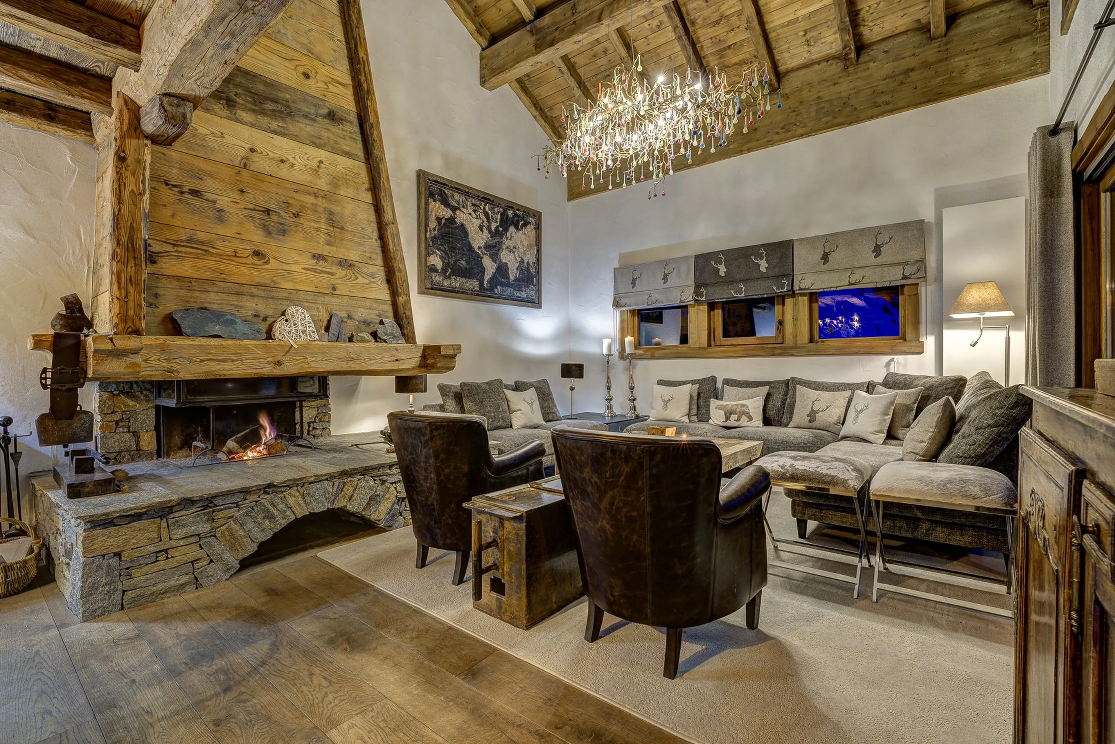 Living area at Chalet Amarena in Meribel
