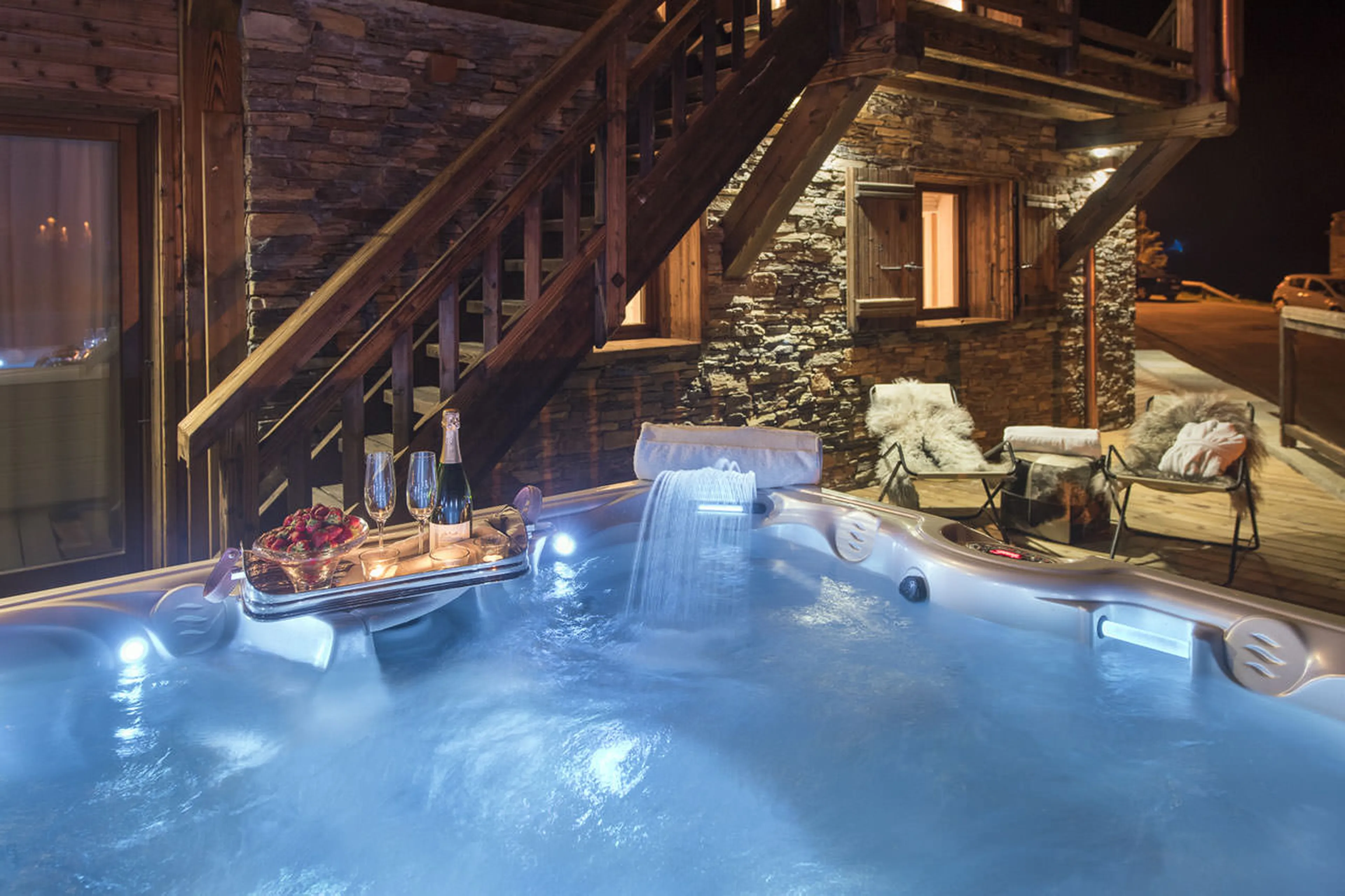 Hot tub at Chalet Ambre in Tignes Le lac