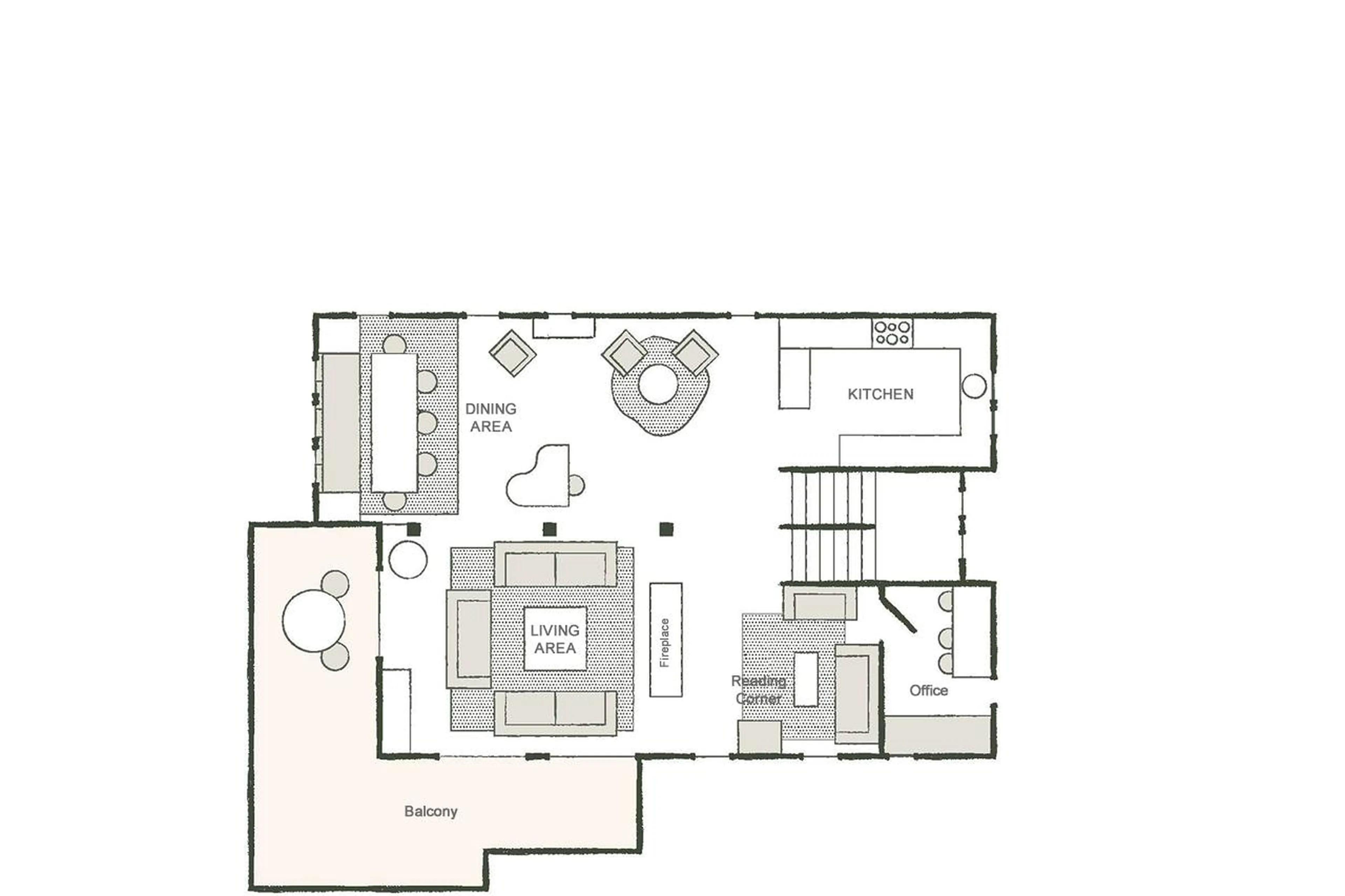 Level 1 floor plan of Chalet Ambroise in Megeve