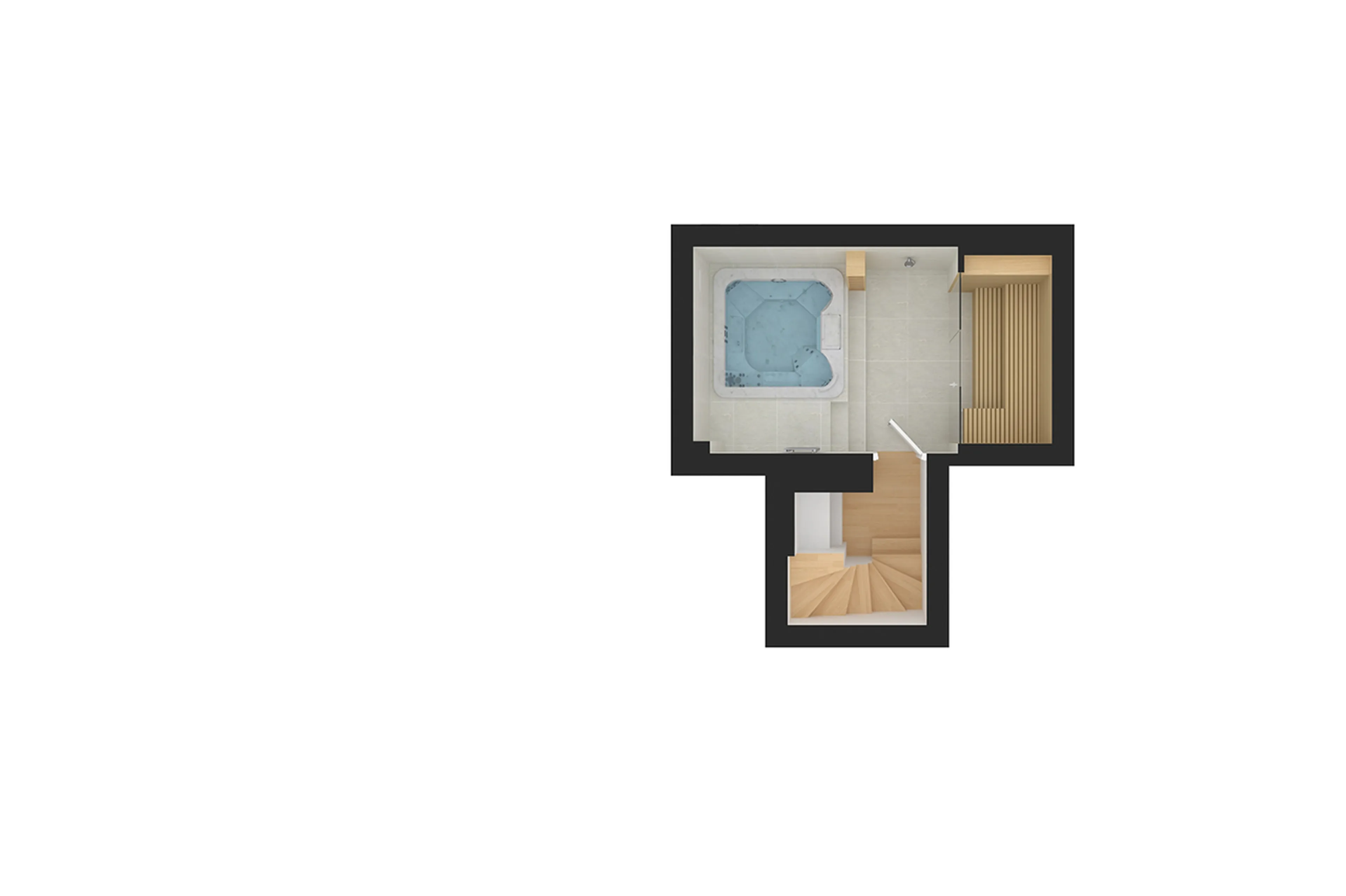 Level -1 floor plan of Chalet Amnesia in Courchevel 1650