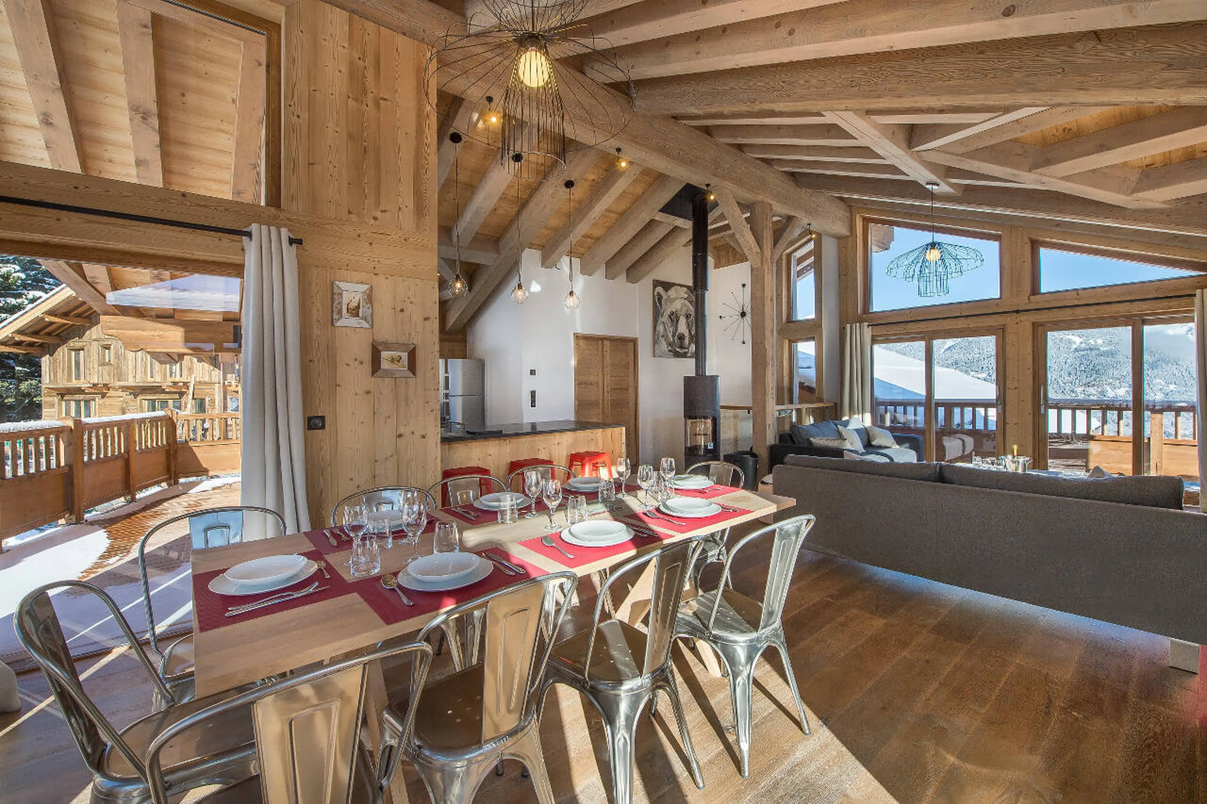 Dining table at Chalet Ancolies in Courchevel 1550