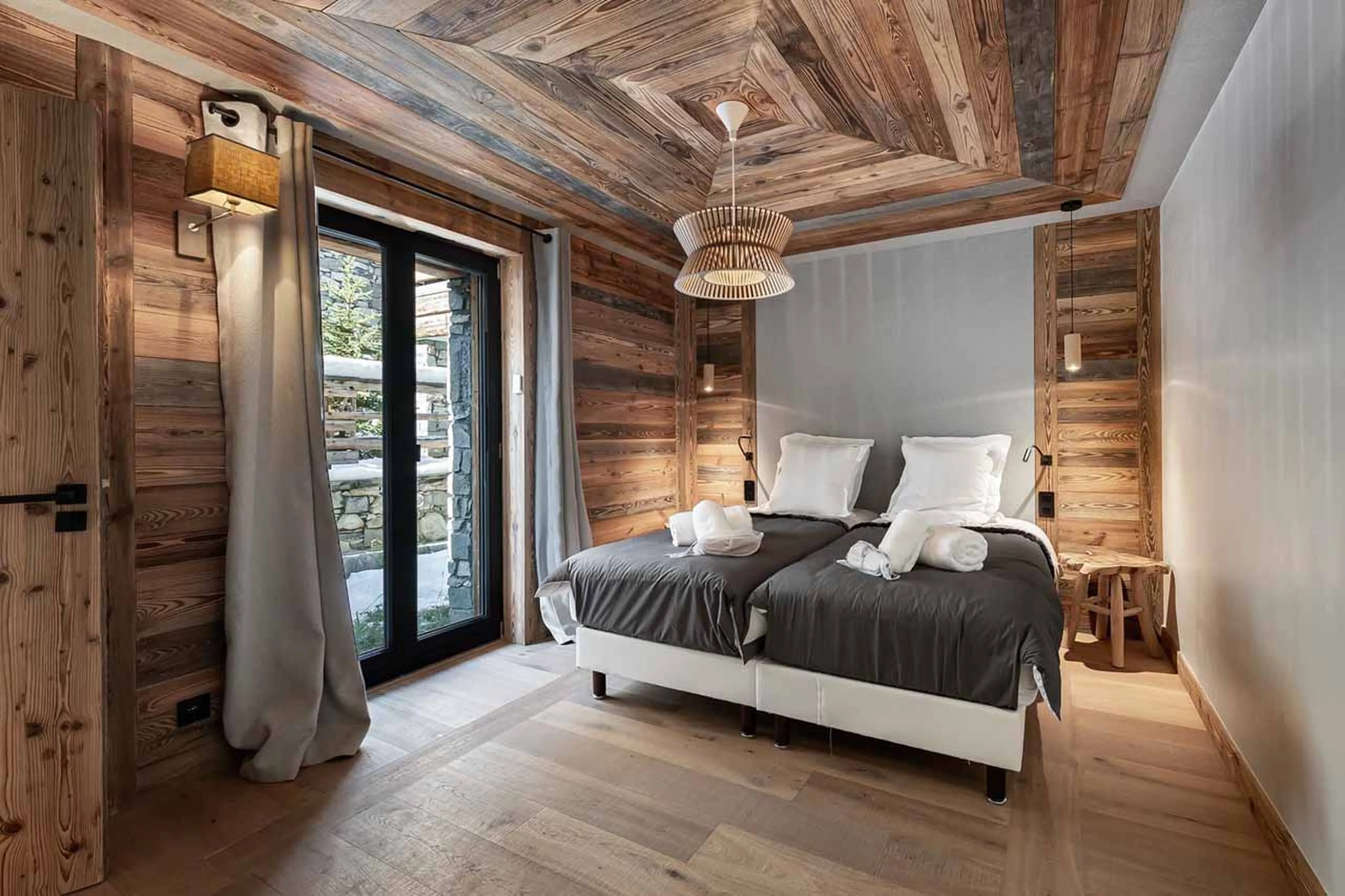 Bedroom three at Chalet Angelus 1 in Val d'Isere
