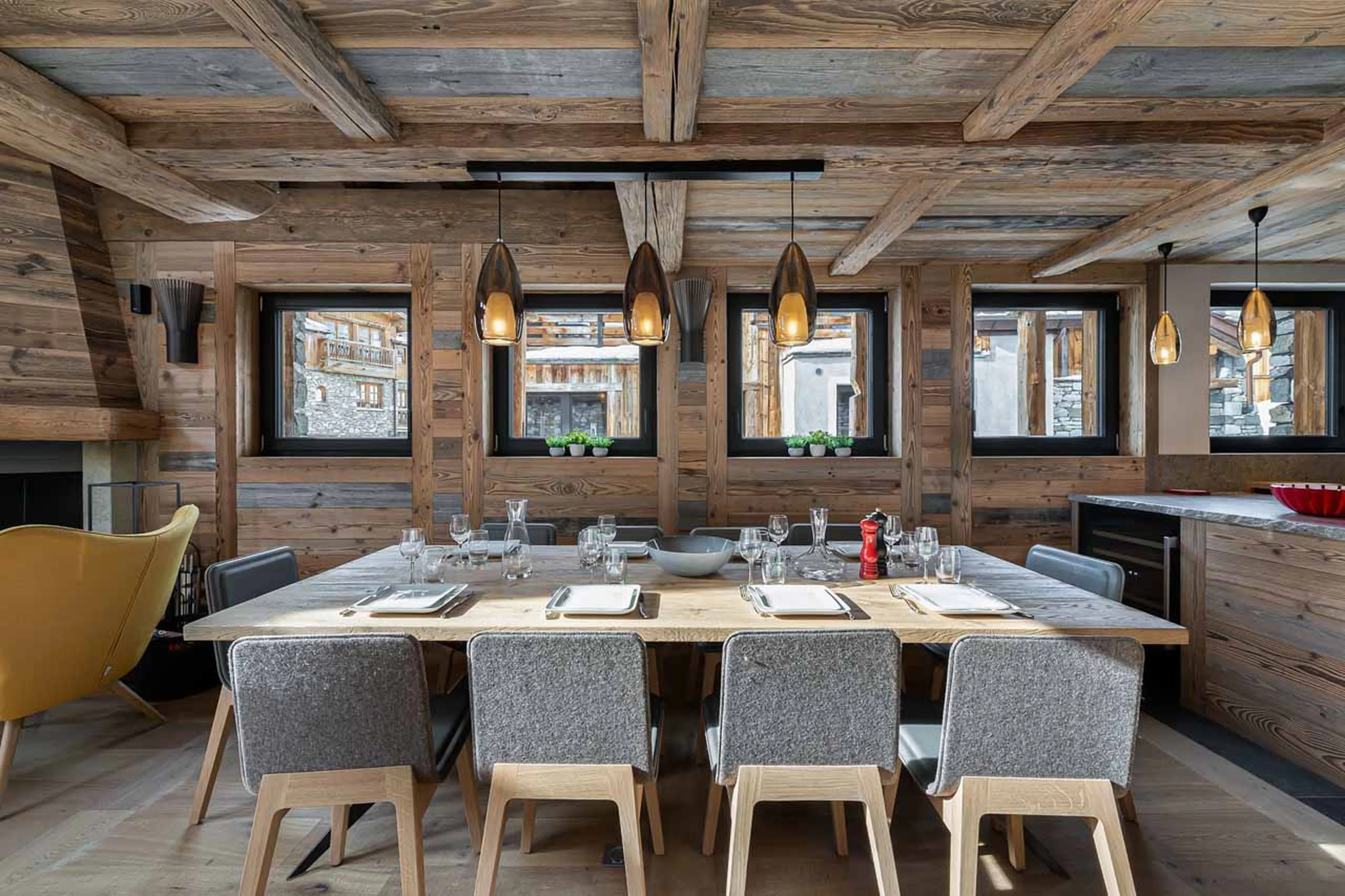 Dining area at Chalet Angelus 1 in Val d'Isere