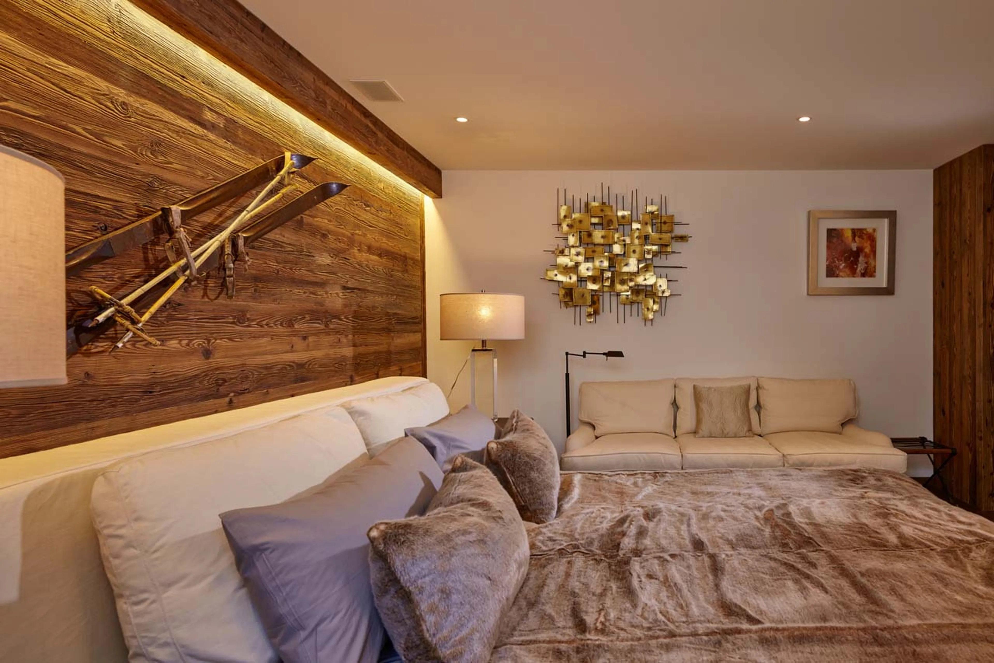 Master bedroom two at Chalet Annapurna in Saas Fee