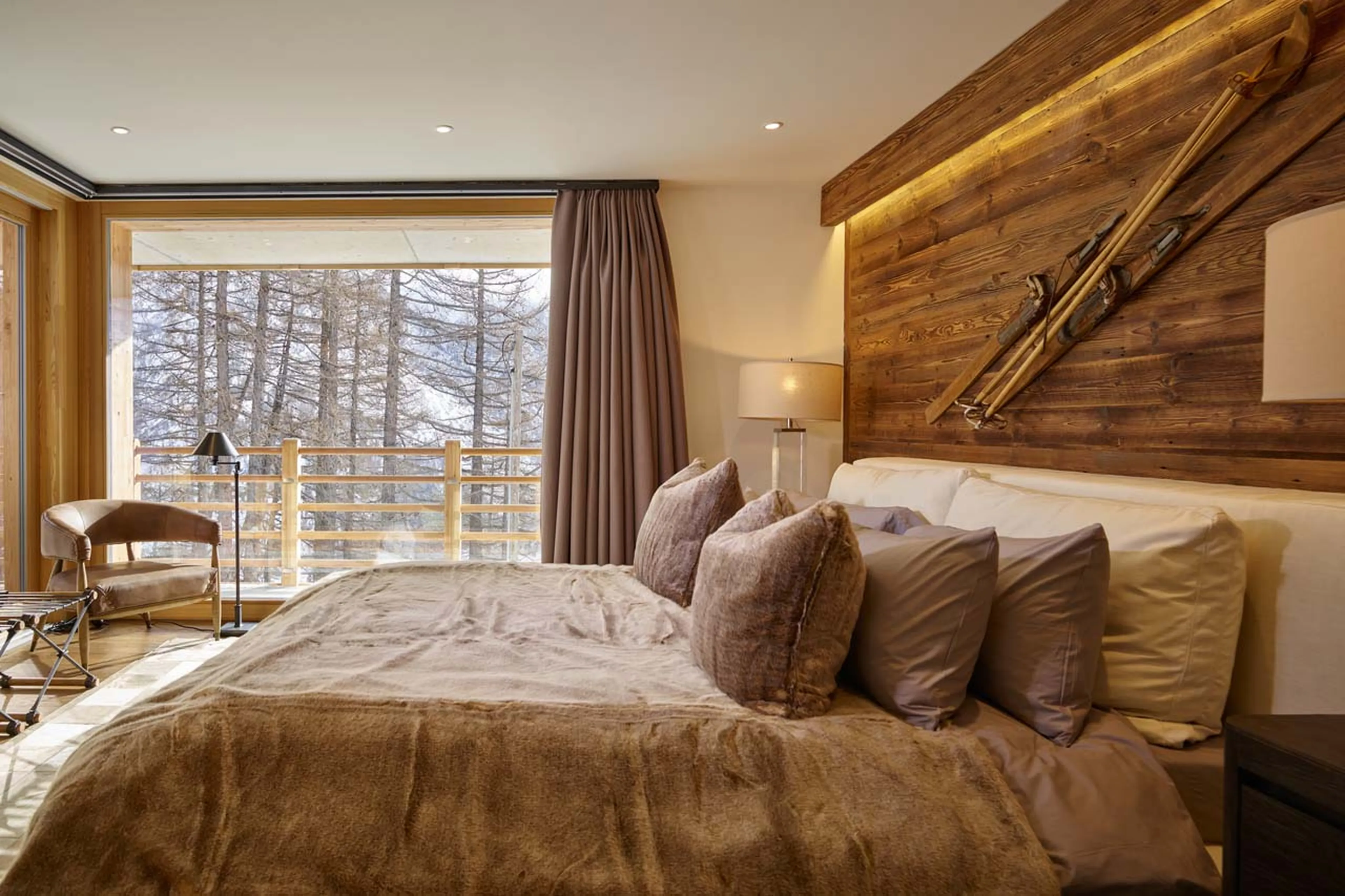 Bedroom two at Chalet Annapurna in Saas Fee