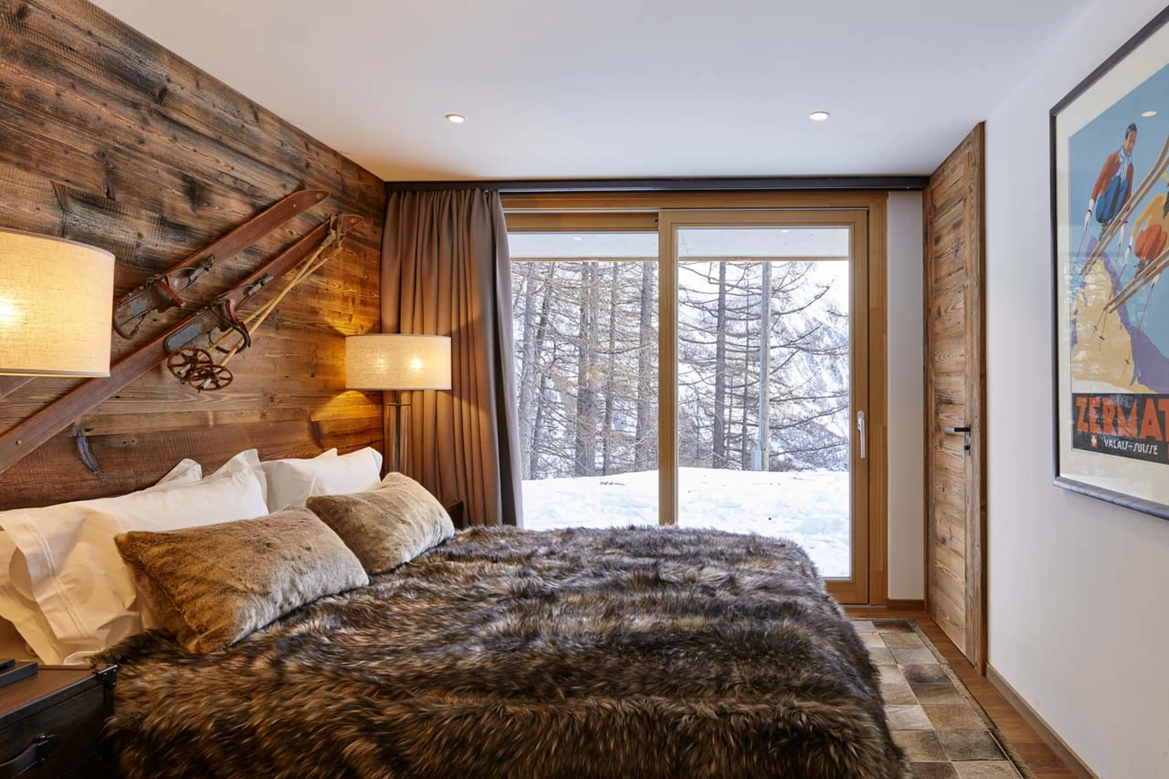 Bedroom four at Chalet Annapurna in Saas Fee