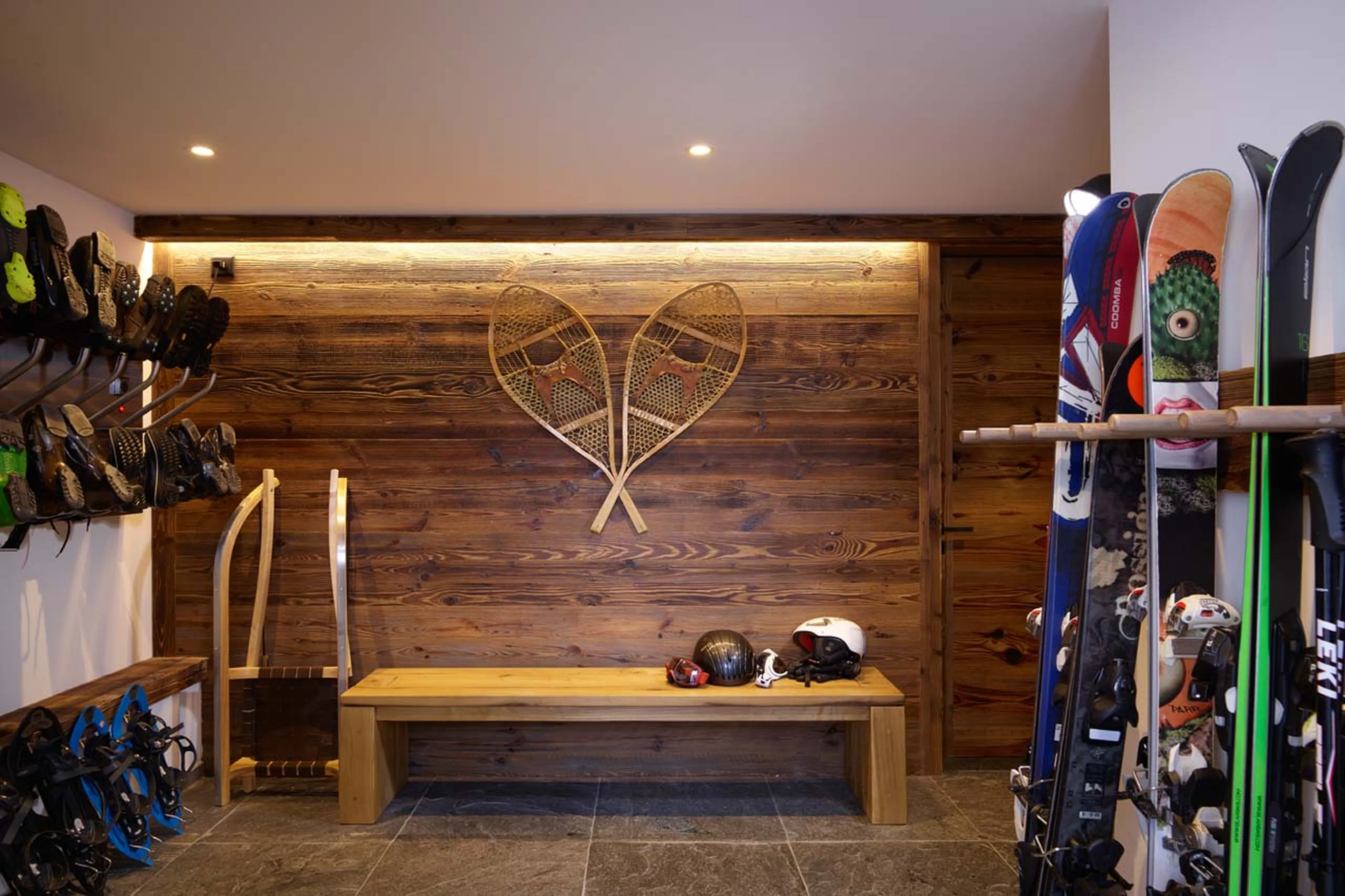 Ski room at Chalet Annapurna in Saas Fee