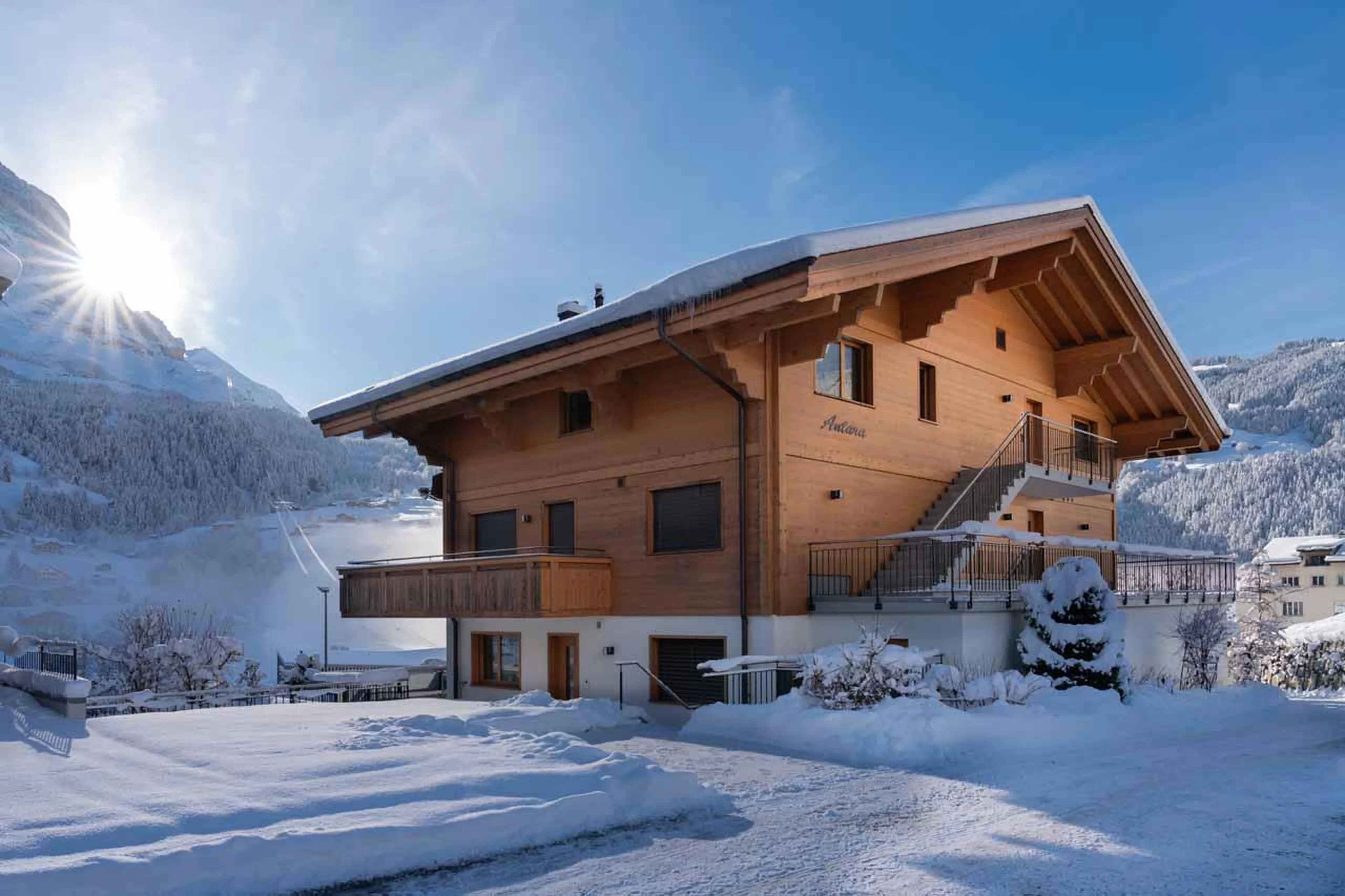 Beautiful chalet exterior of Apartment Antara in Grindelwald