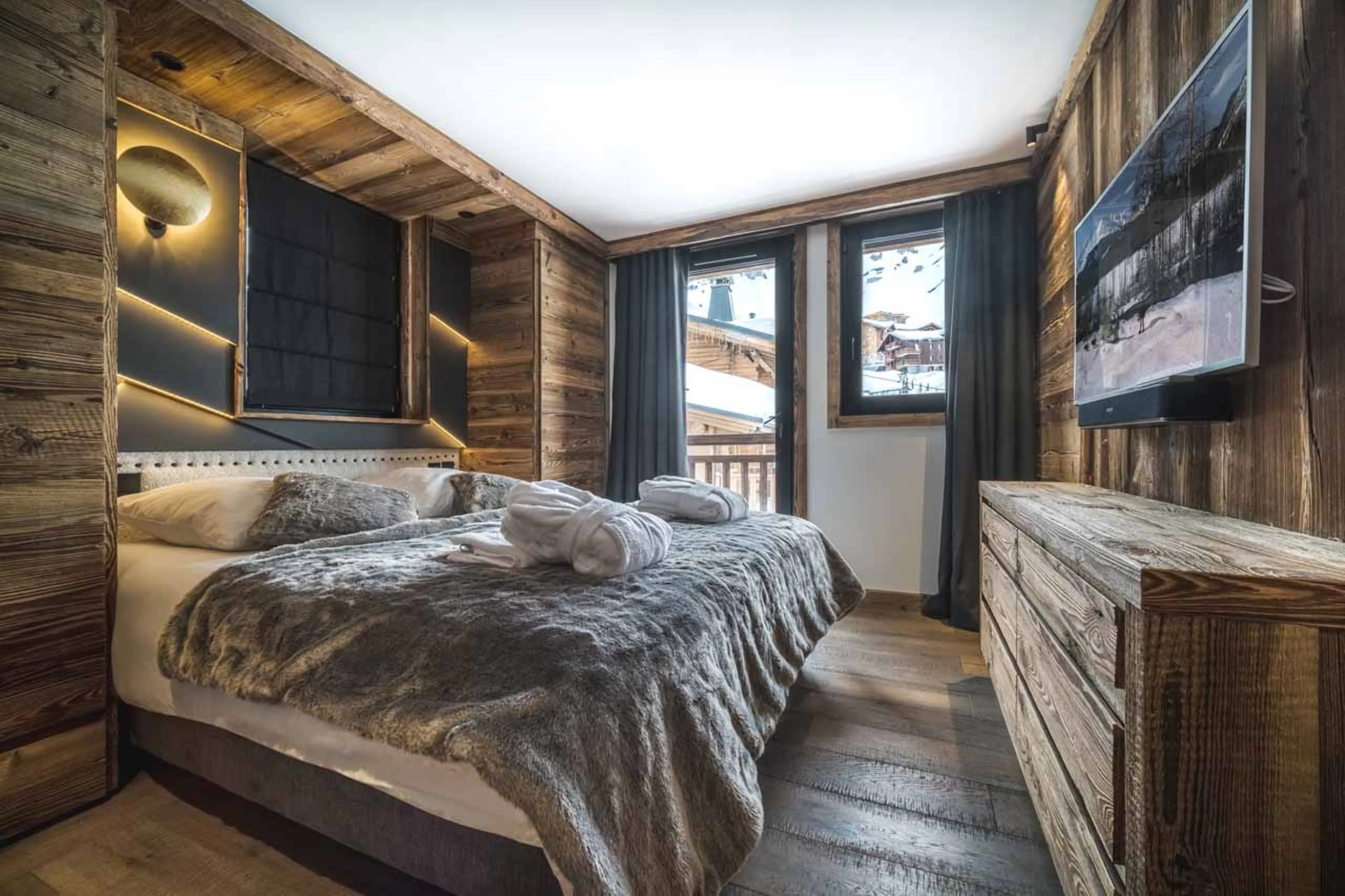 Bedroom two at Chalet Arolla in Tignes