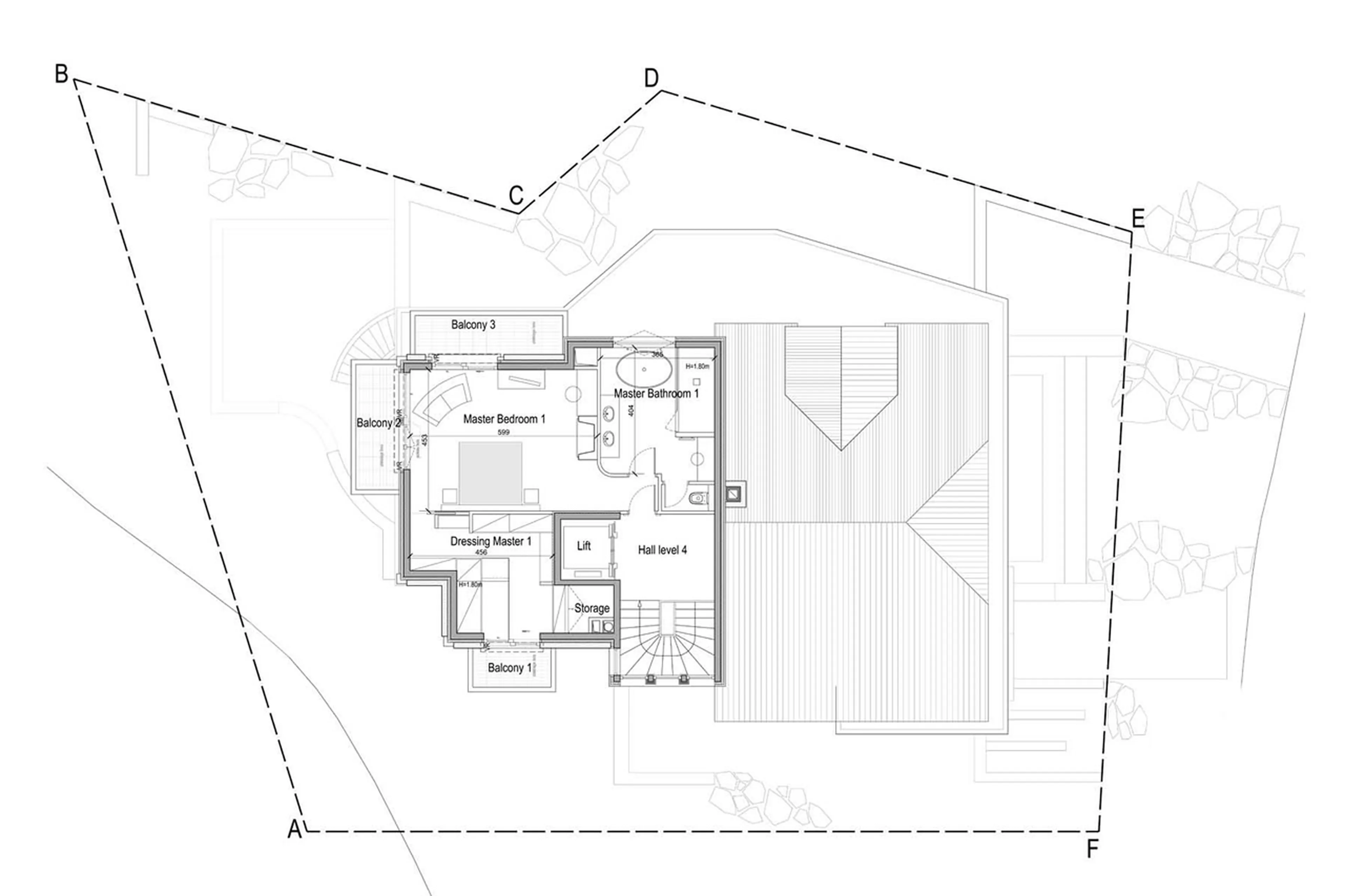 Level 4 floor plan of Chalet Art in Courchevel 1850