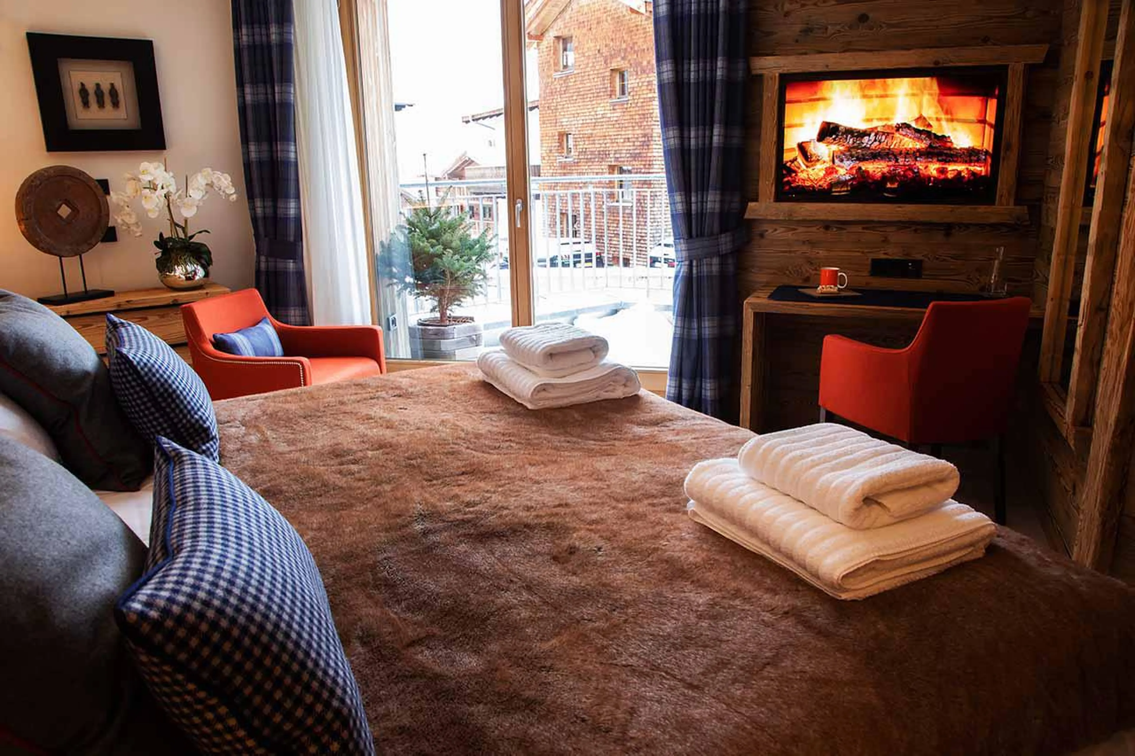 TV in bedroom at Chalet Artemis in St Anton