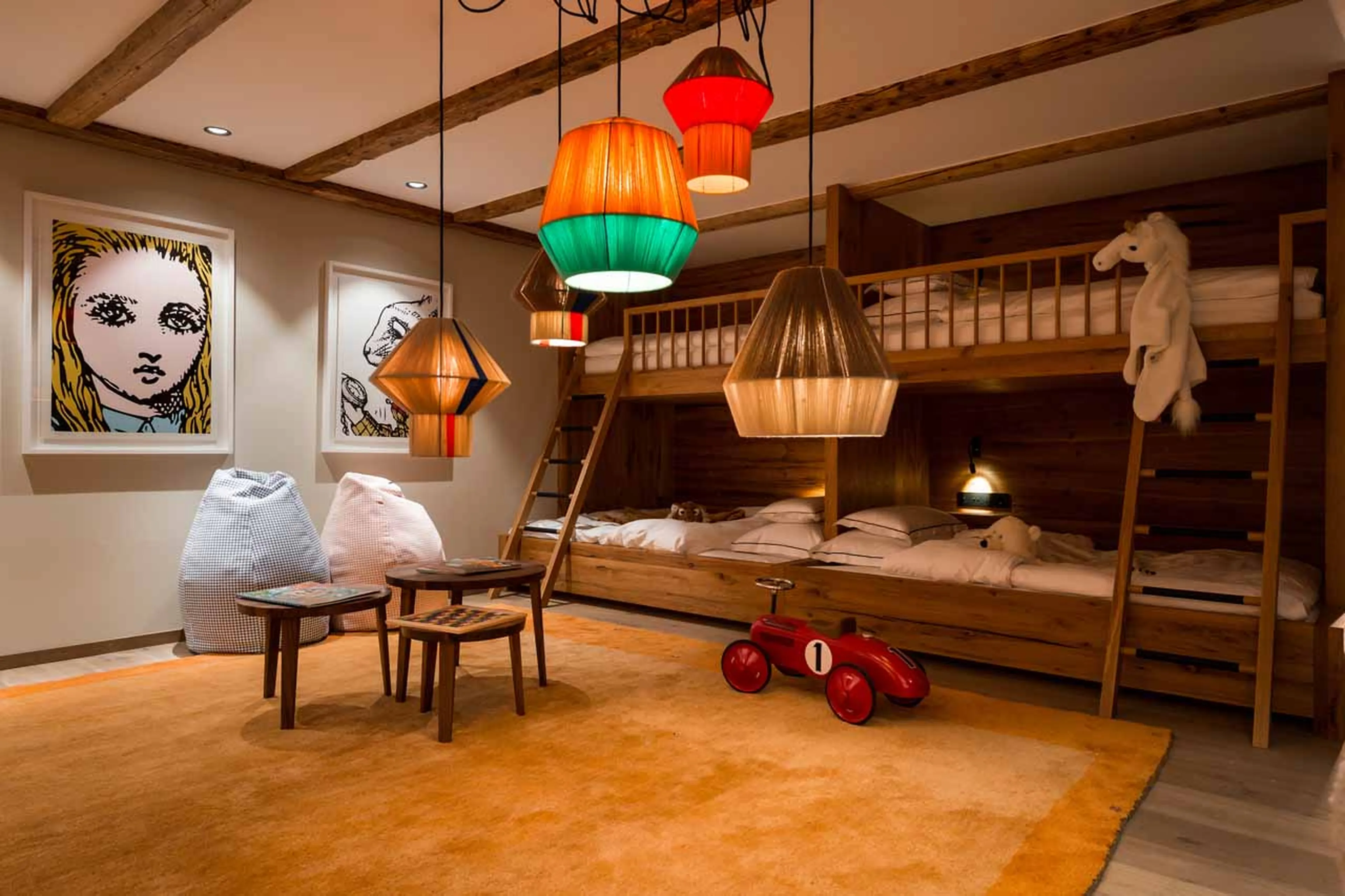 Bunk beds at Chalet Arula 1 in Lech