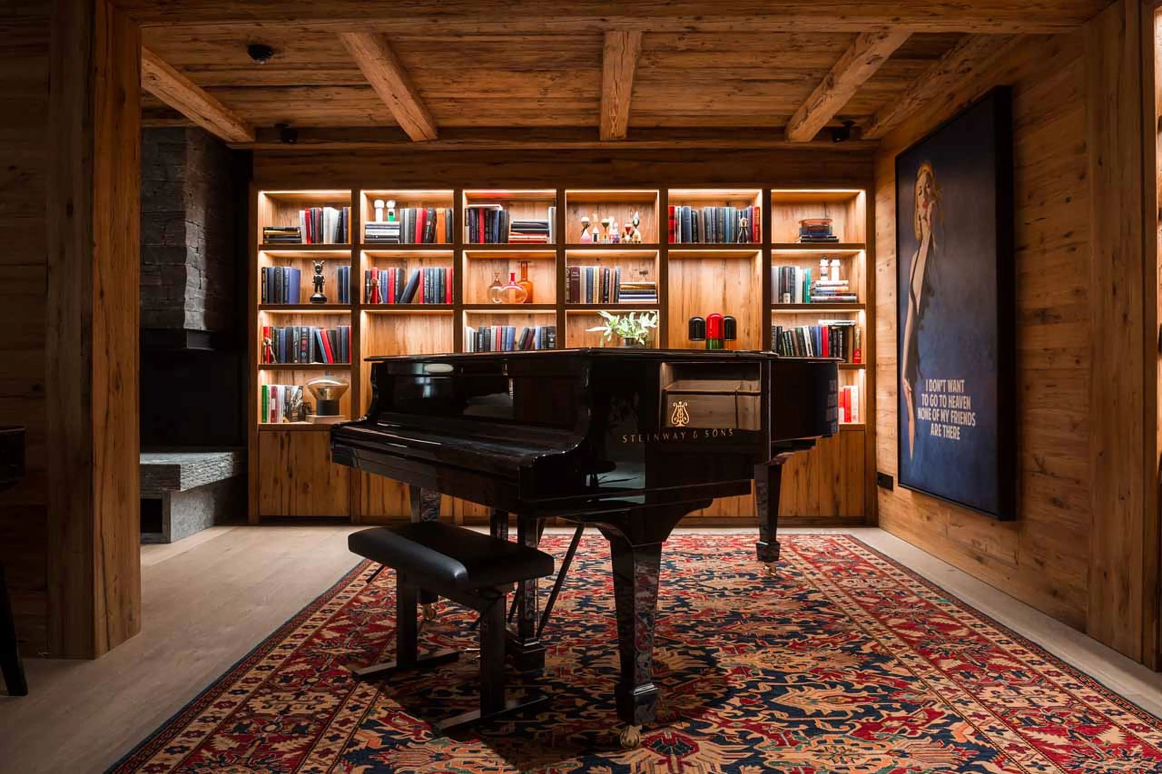 Grand piano in Chalet Arula 1 in Lech