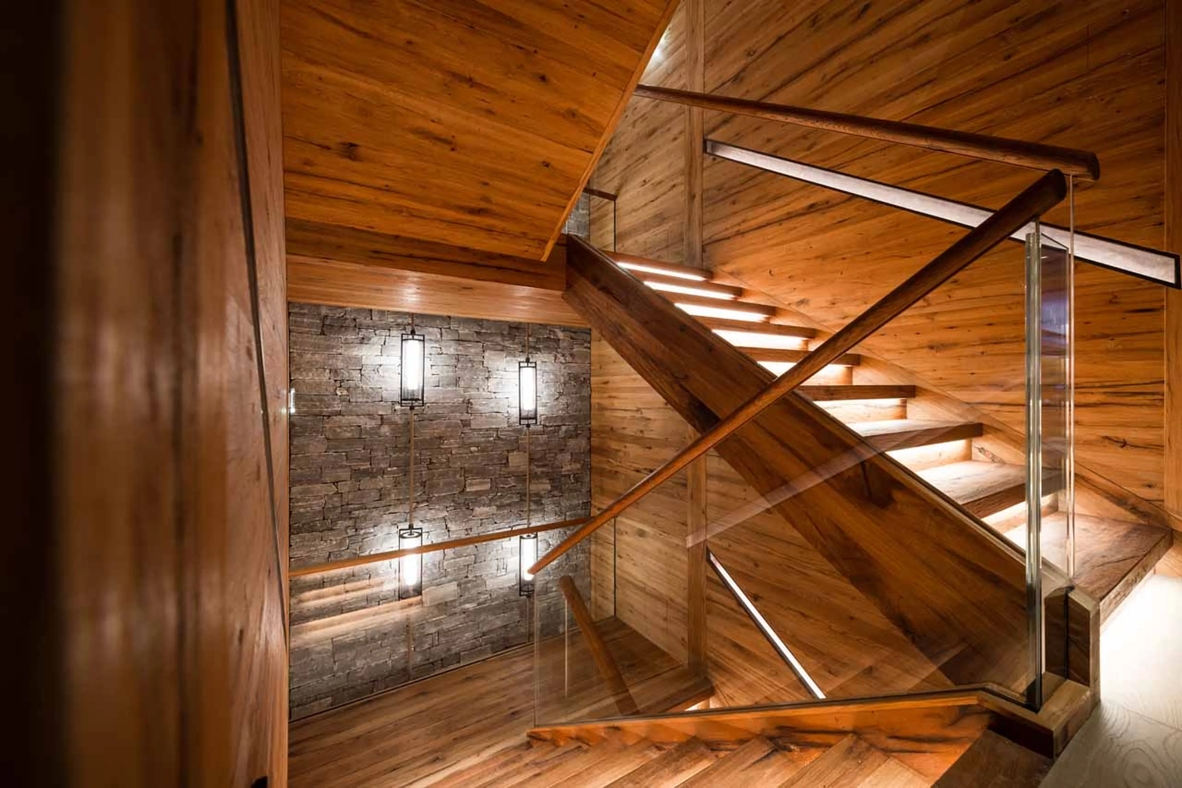Staircase at Chalet Arula 1 in Lech