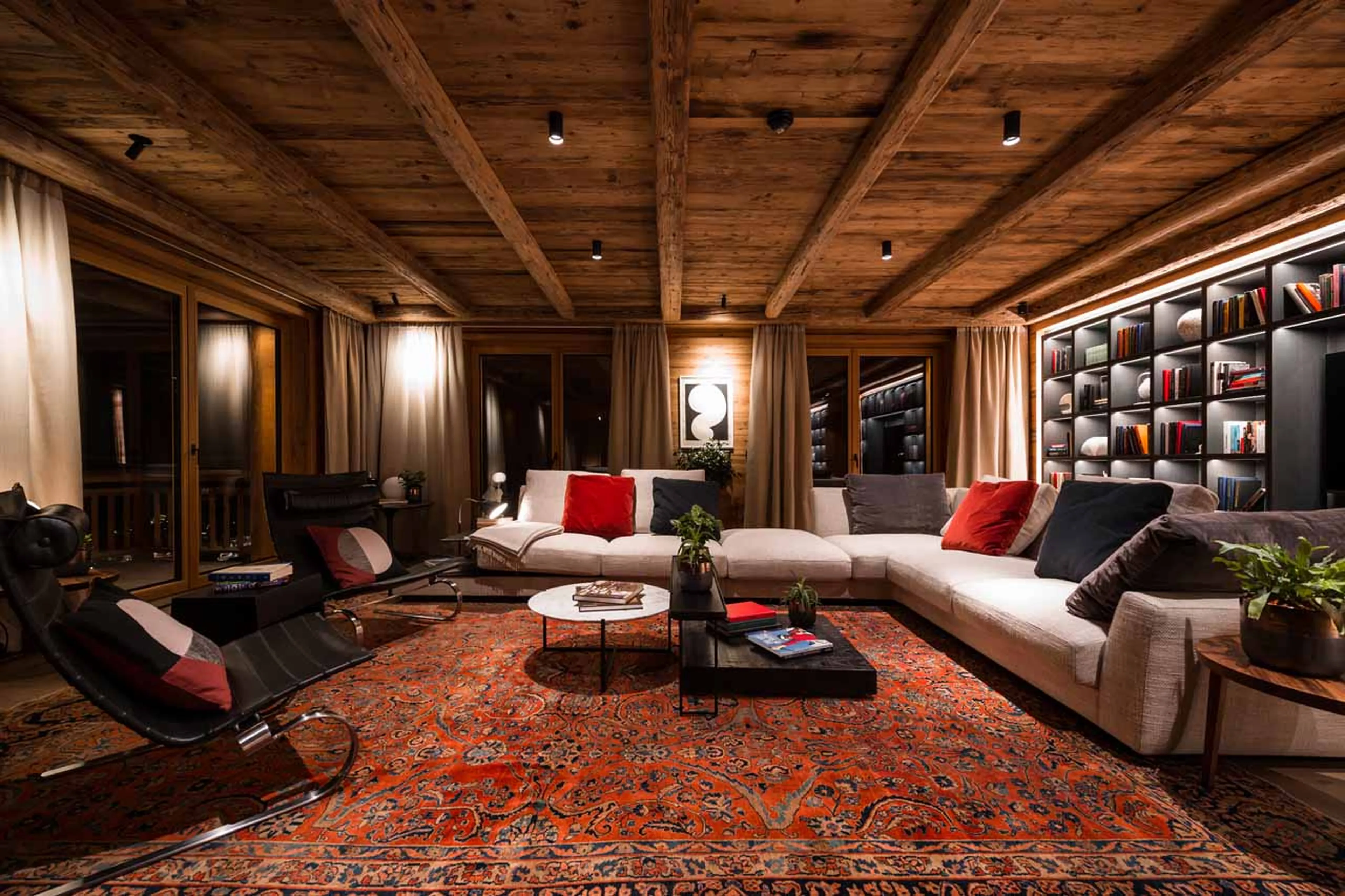 Living room at Chalet Arula 2 in Lech