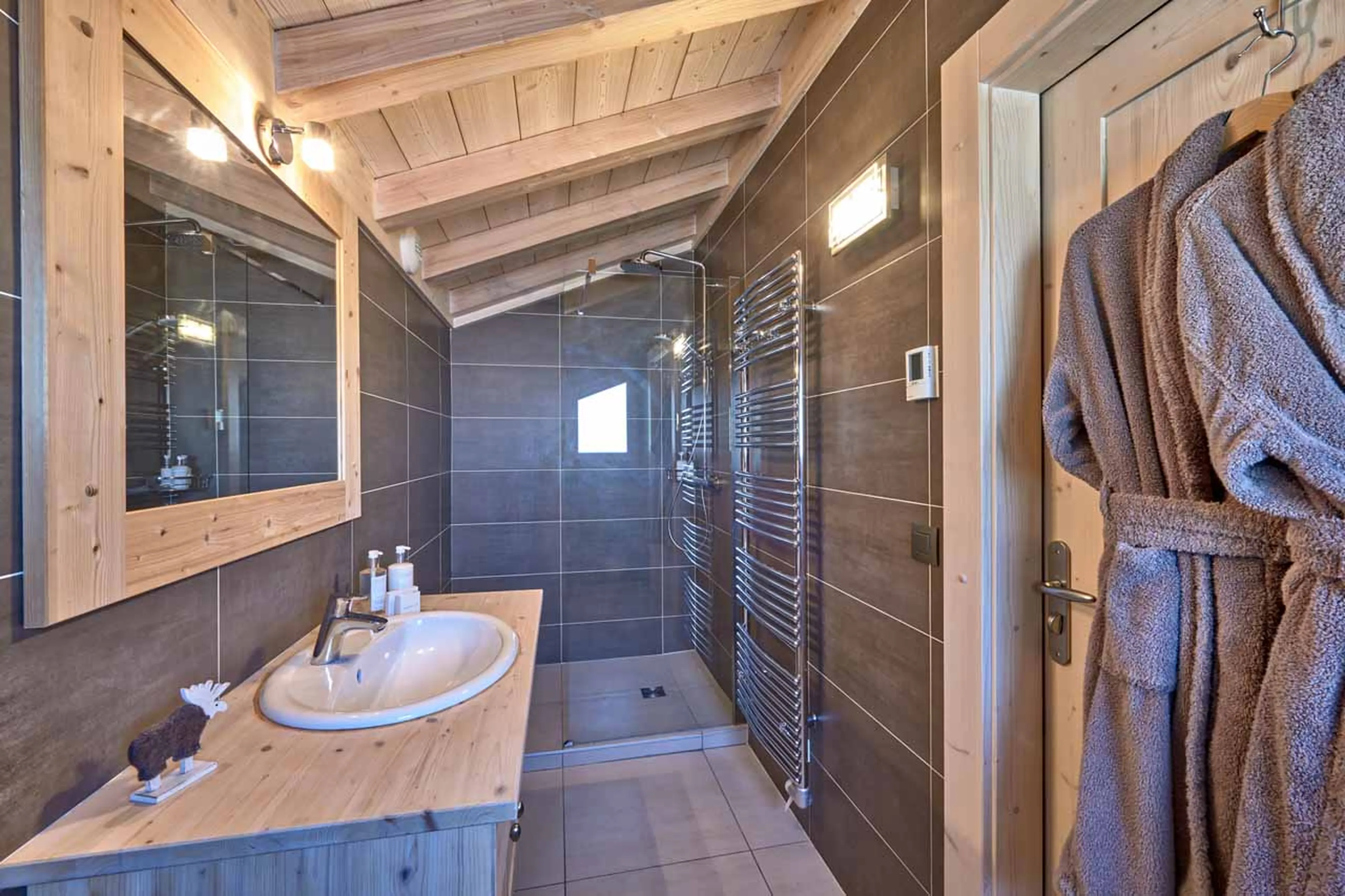 Shower room at Chalet Aubois in Morzine
