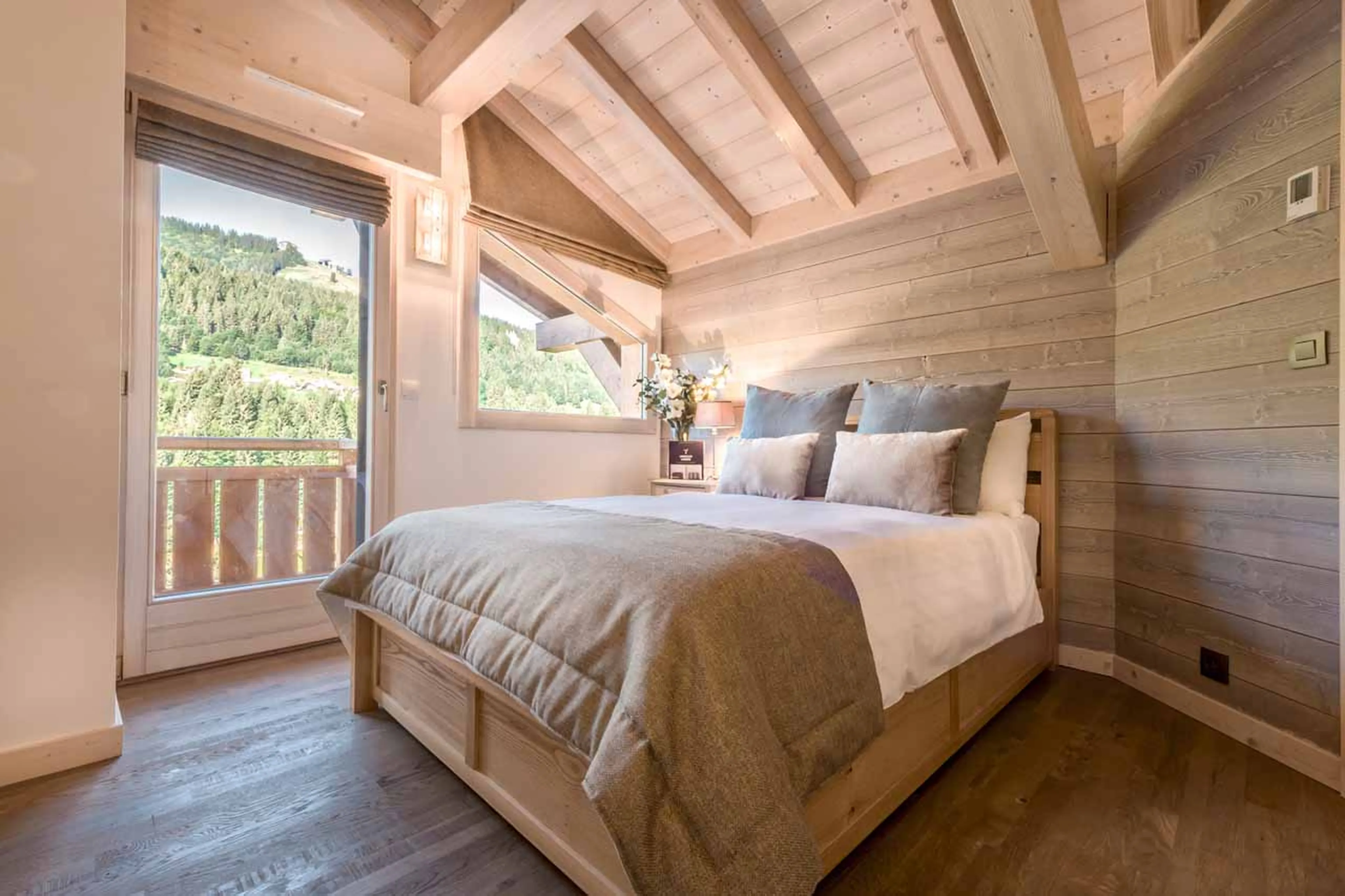 Bedroom two at Chalet Aubois in Morzine