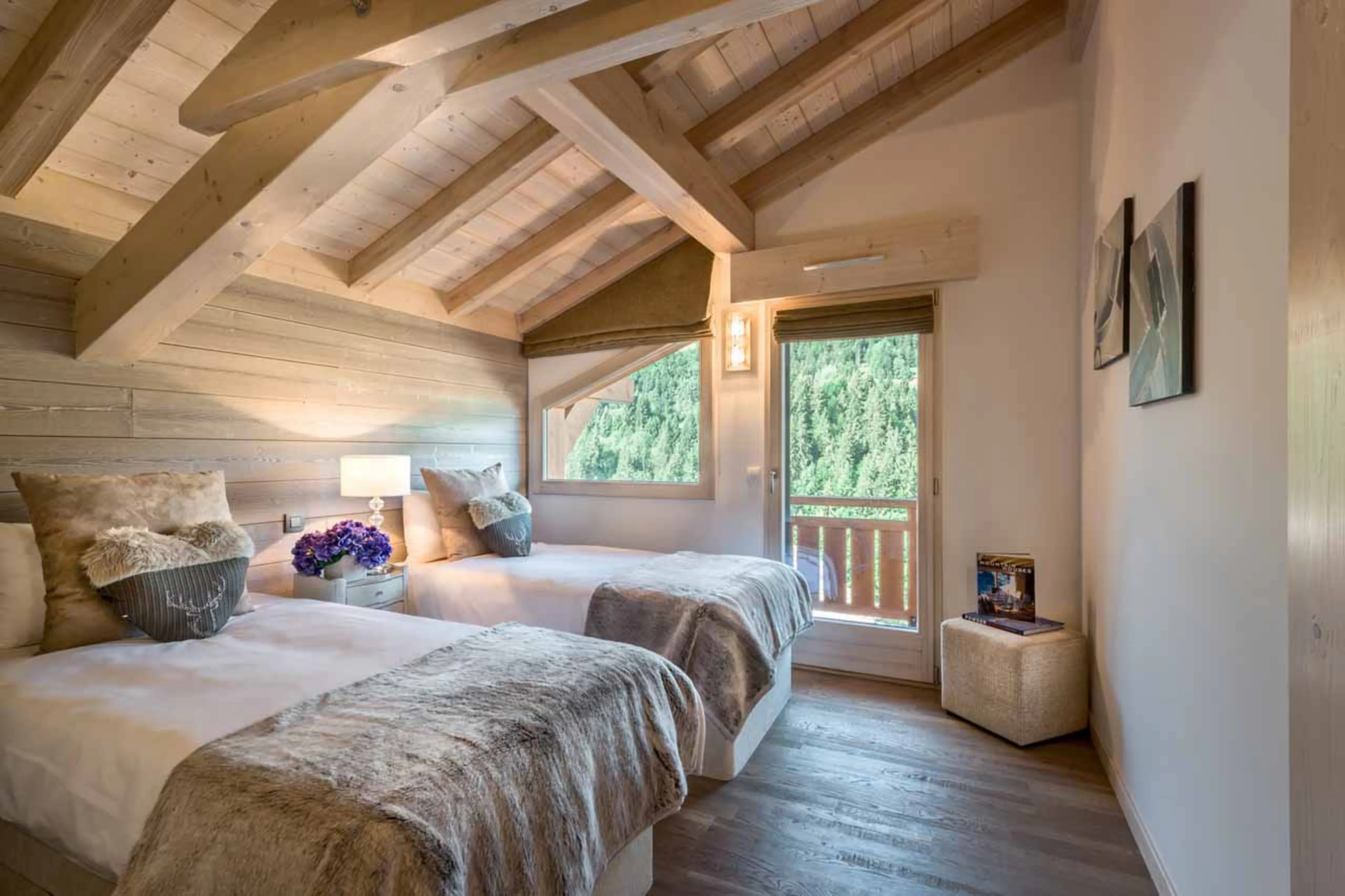 Bedroom three at Chalet Aubois in Morzine