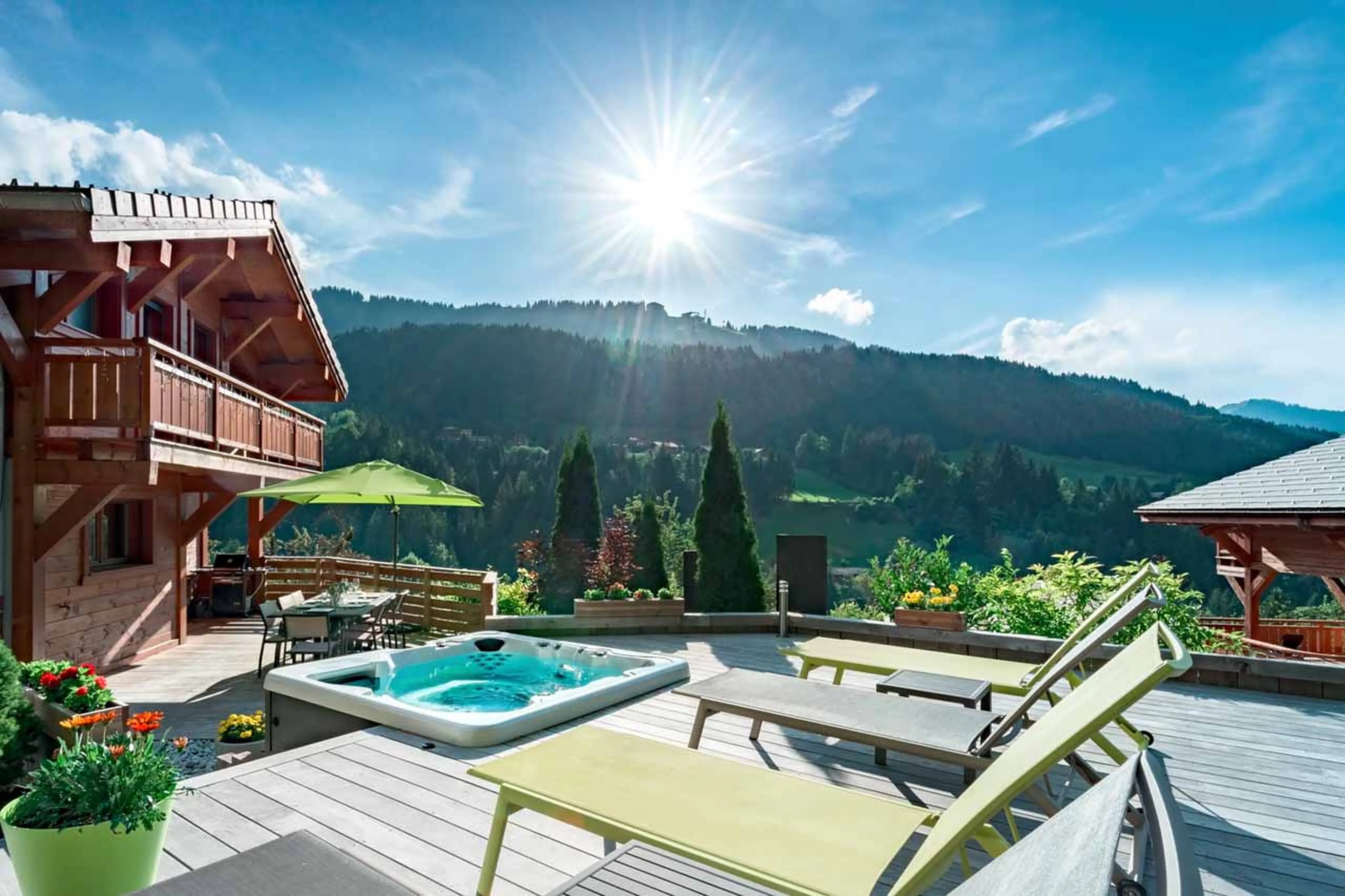 Hot tub at Chalet Aubois in Morzine