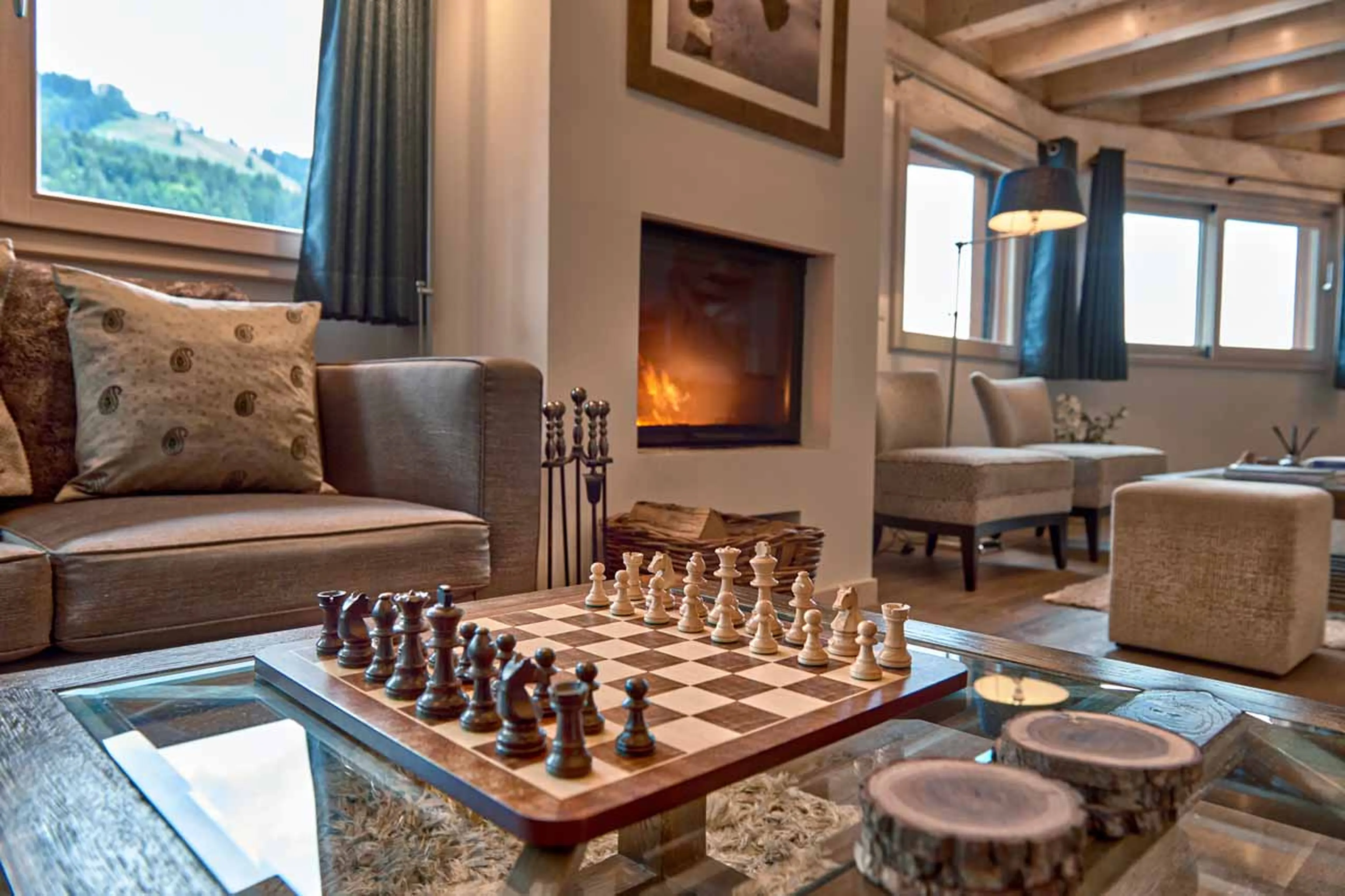 Chess board at Chalet Aubois in Morzine