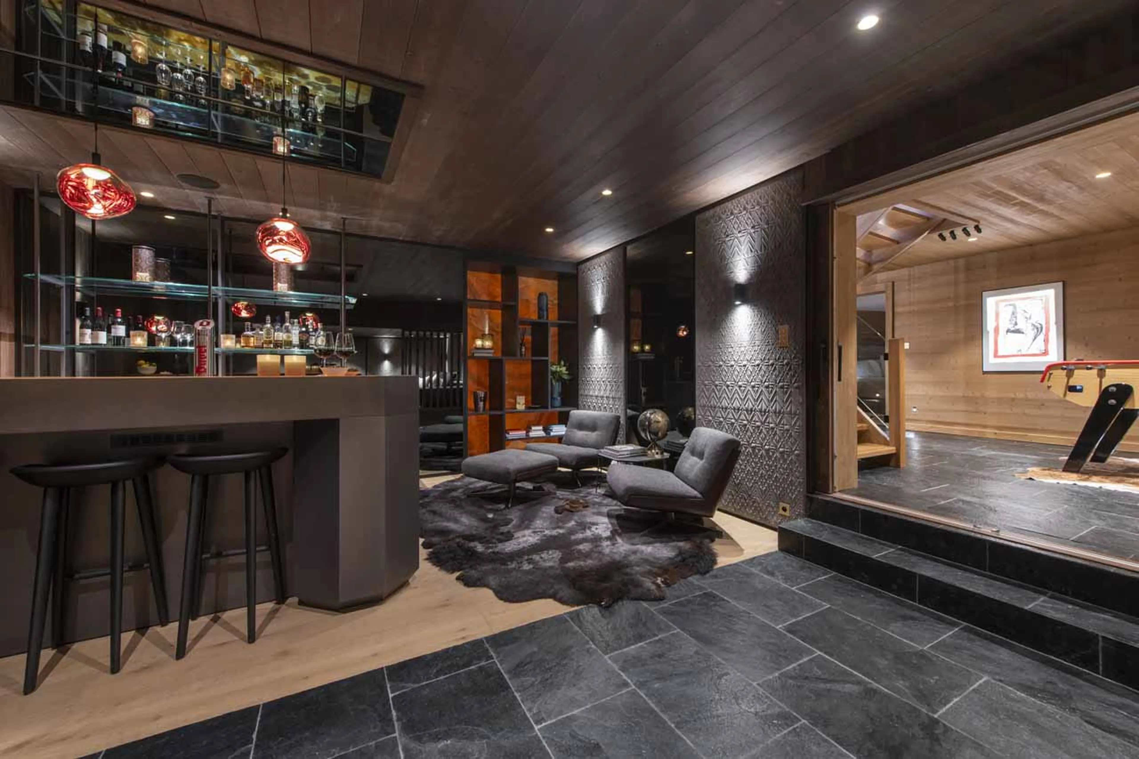 Bar area entrance at Chalet Avalon in Les Gets