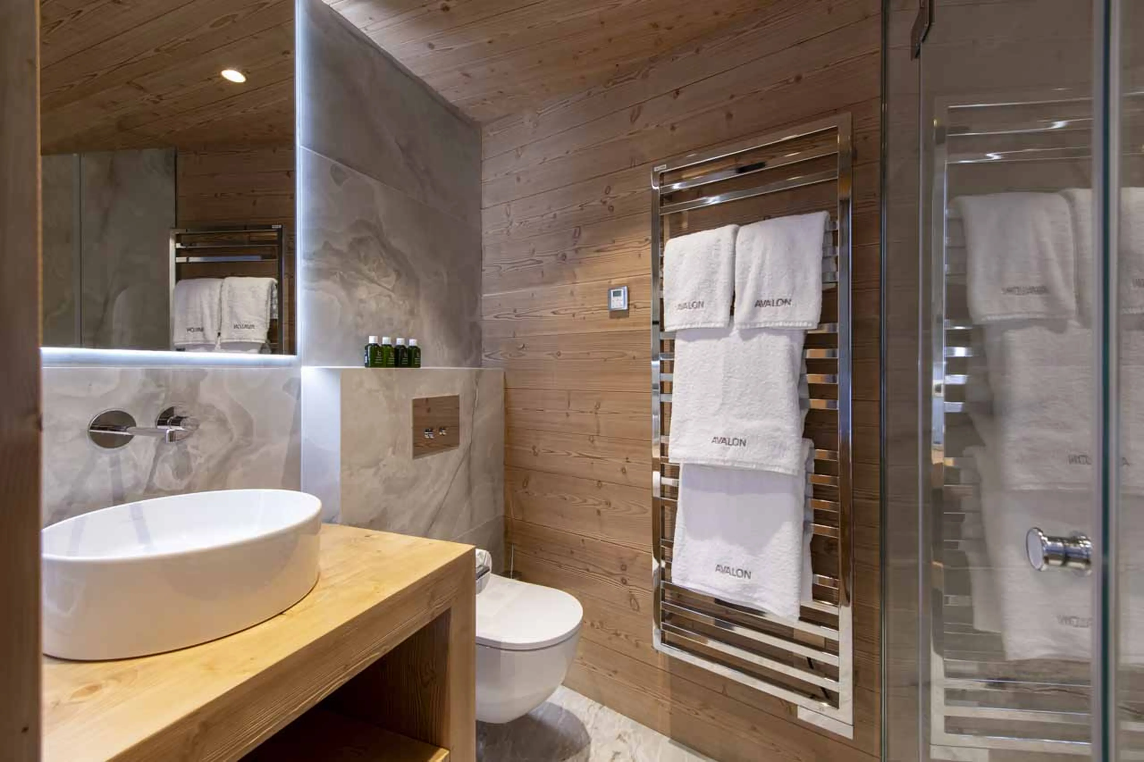 Bedroom 5 ensuite at Chalet Avalon in Les Gets