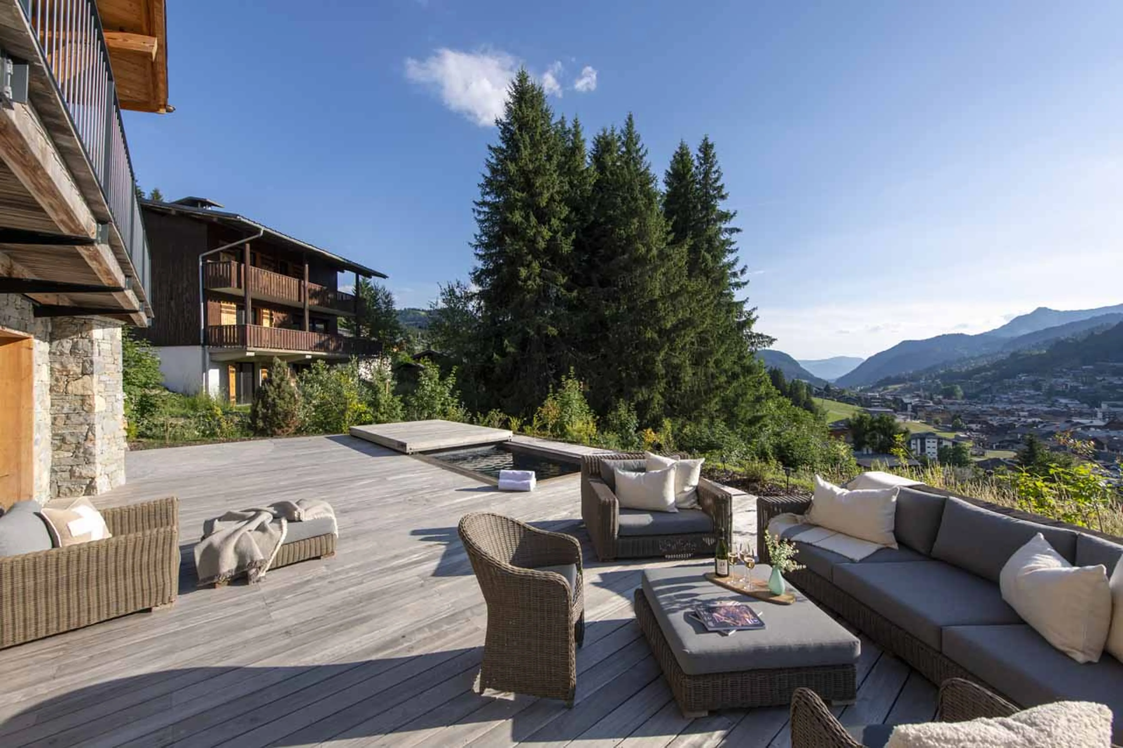 Terrace at Chalet Avalon in Les Gets