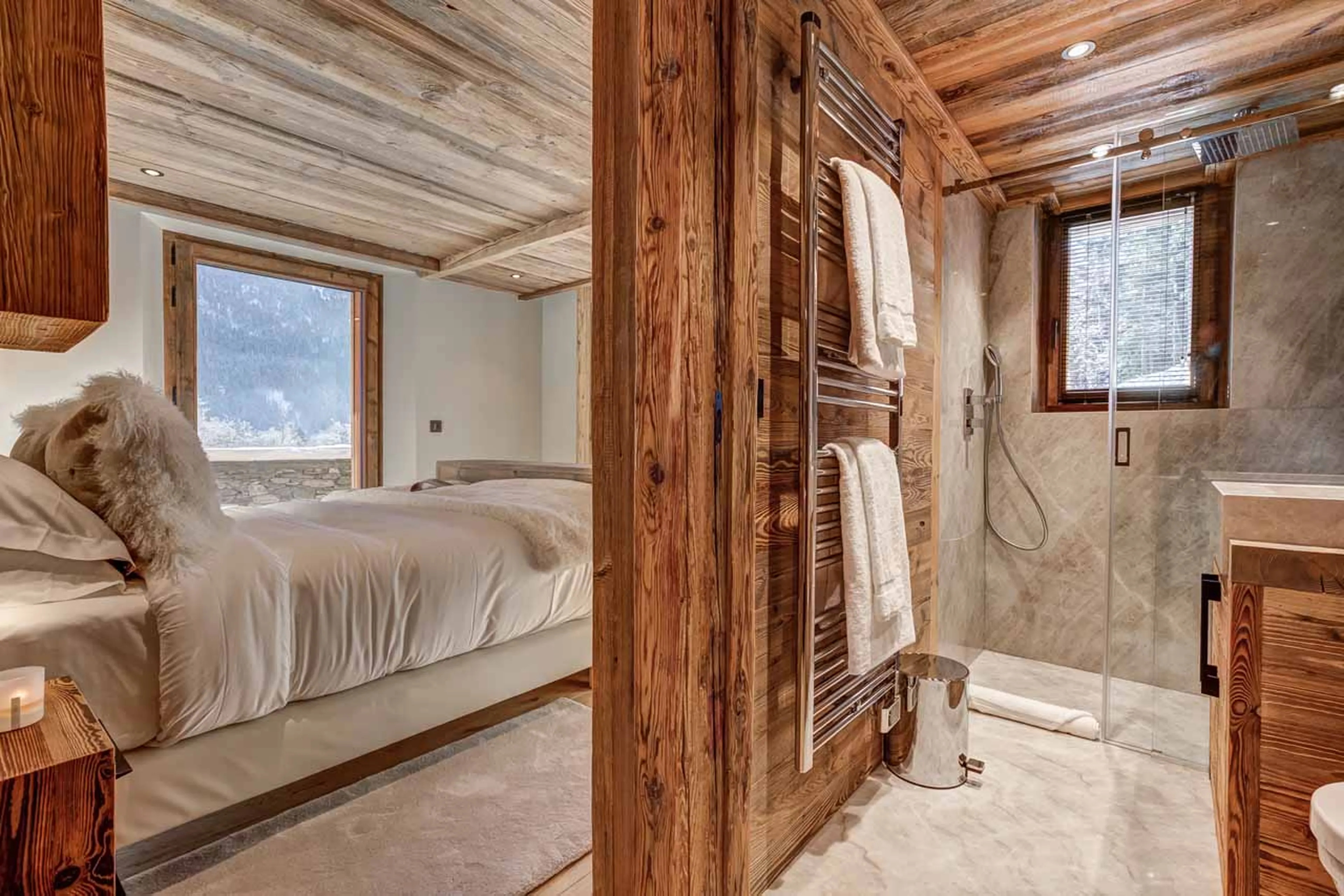 Bathroom two access at Chalet Azurite in Chamonix