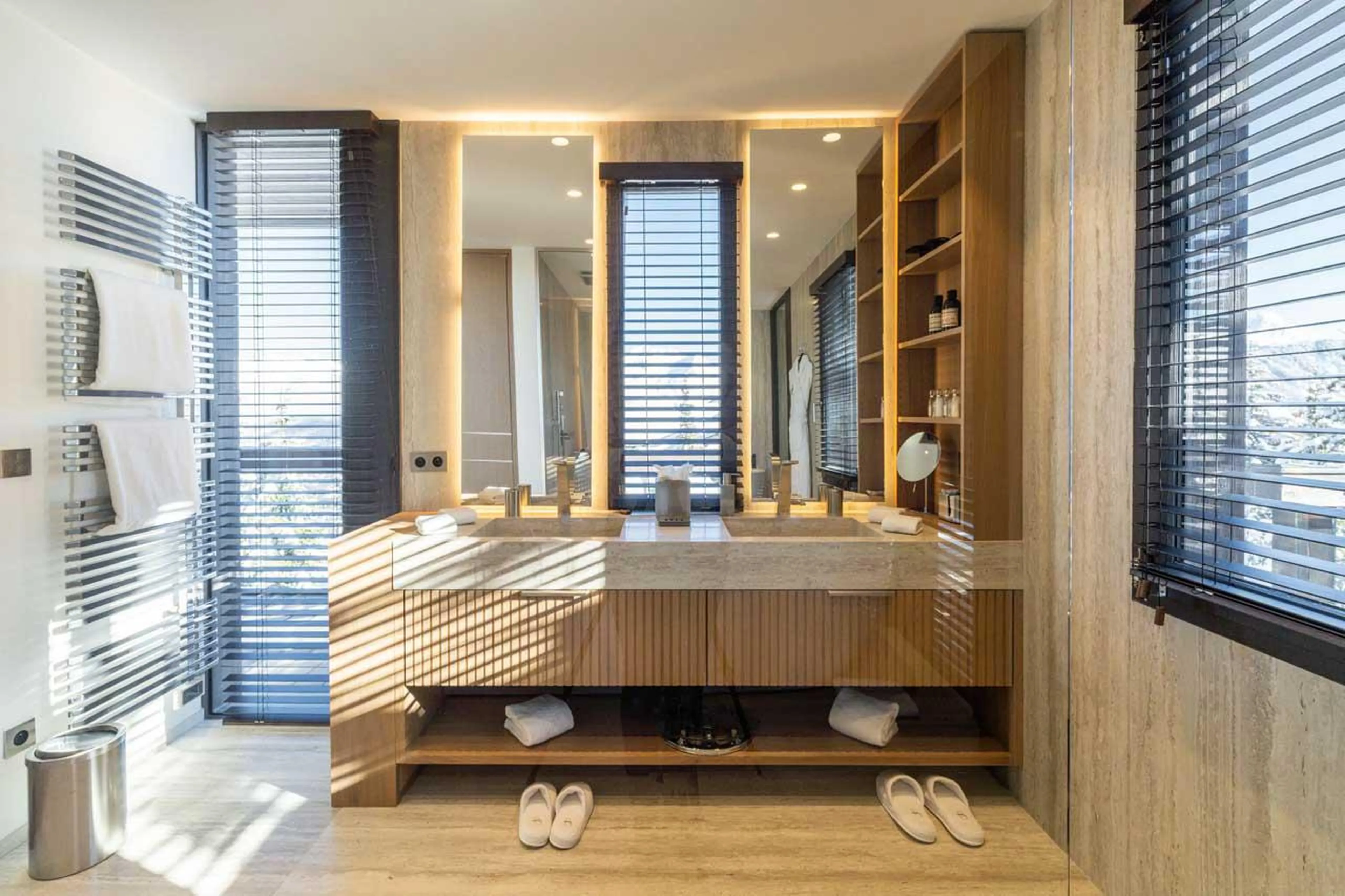 En-suite bathroom at Chalet B in Courchevel 1850