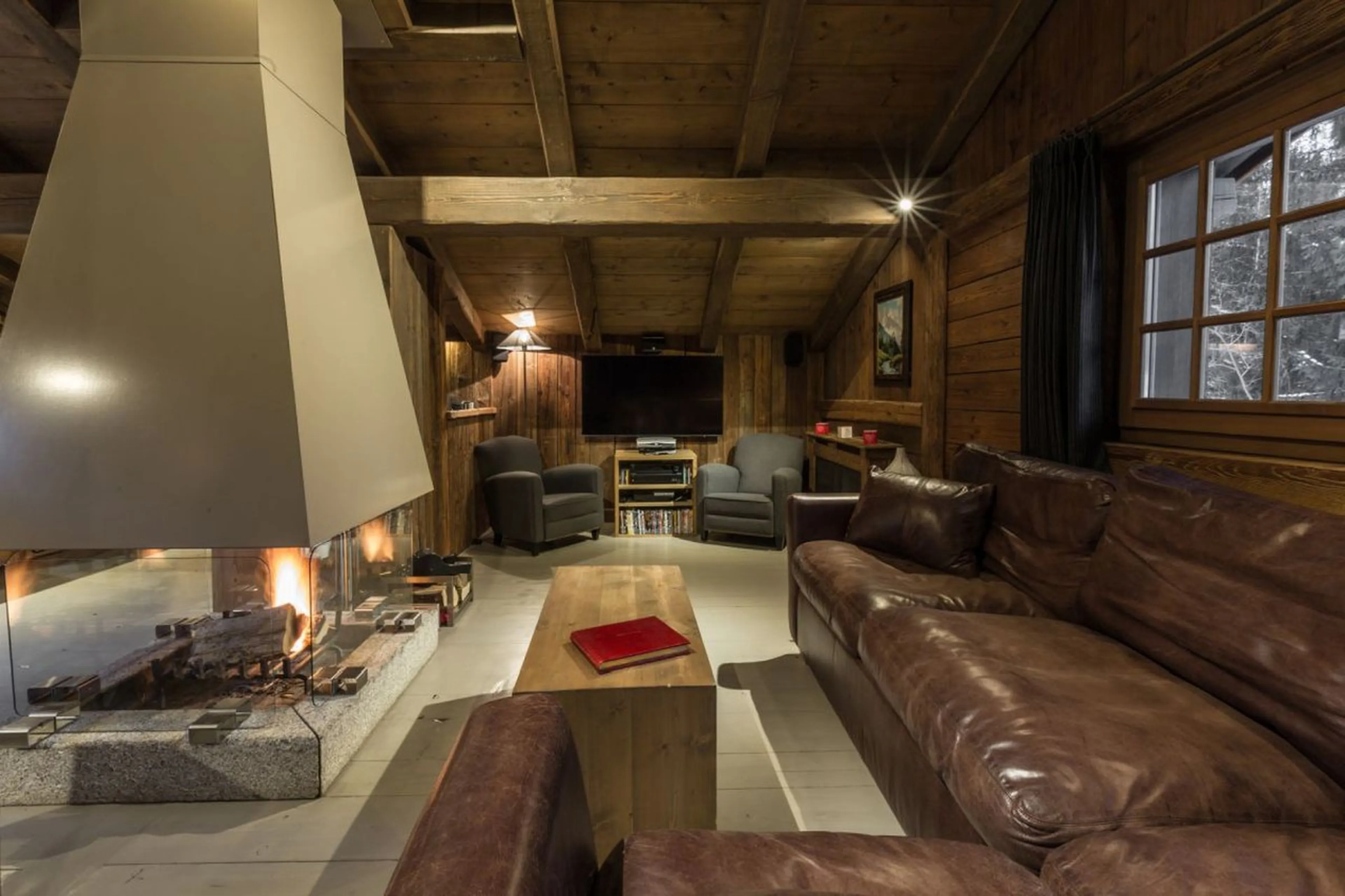 Main living area at Chalet Baby Bear in Chamonix