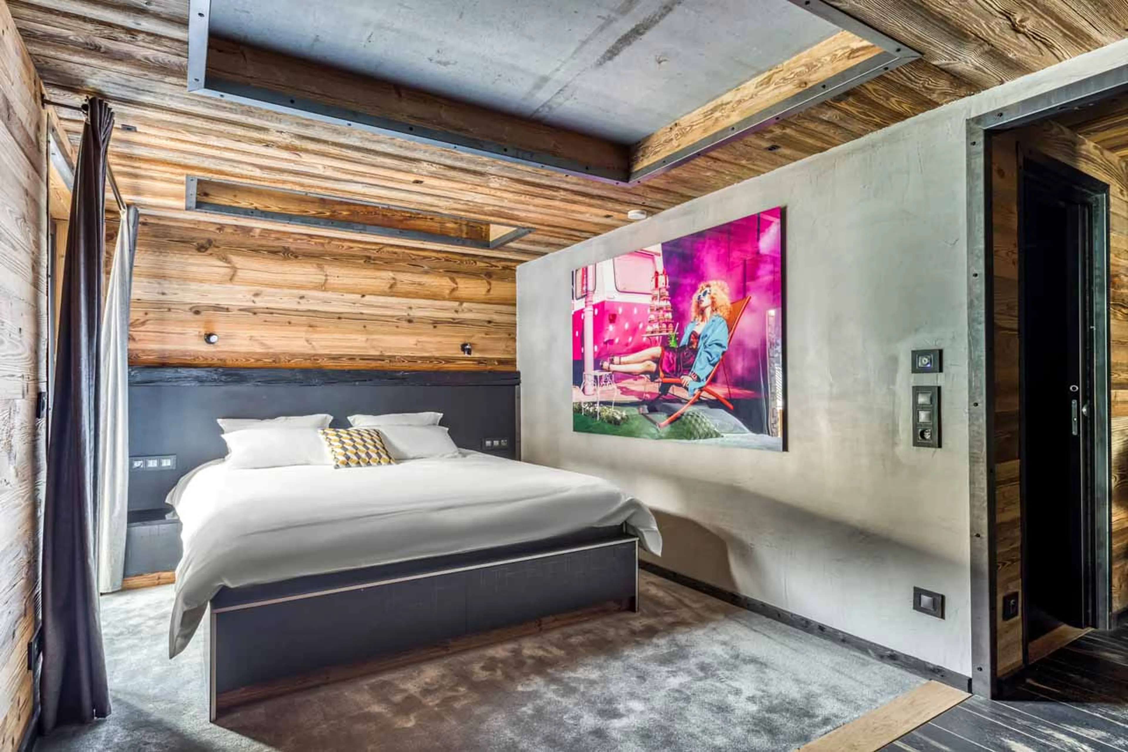 Bedroom one at Chalet Babylon in Tignes