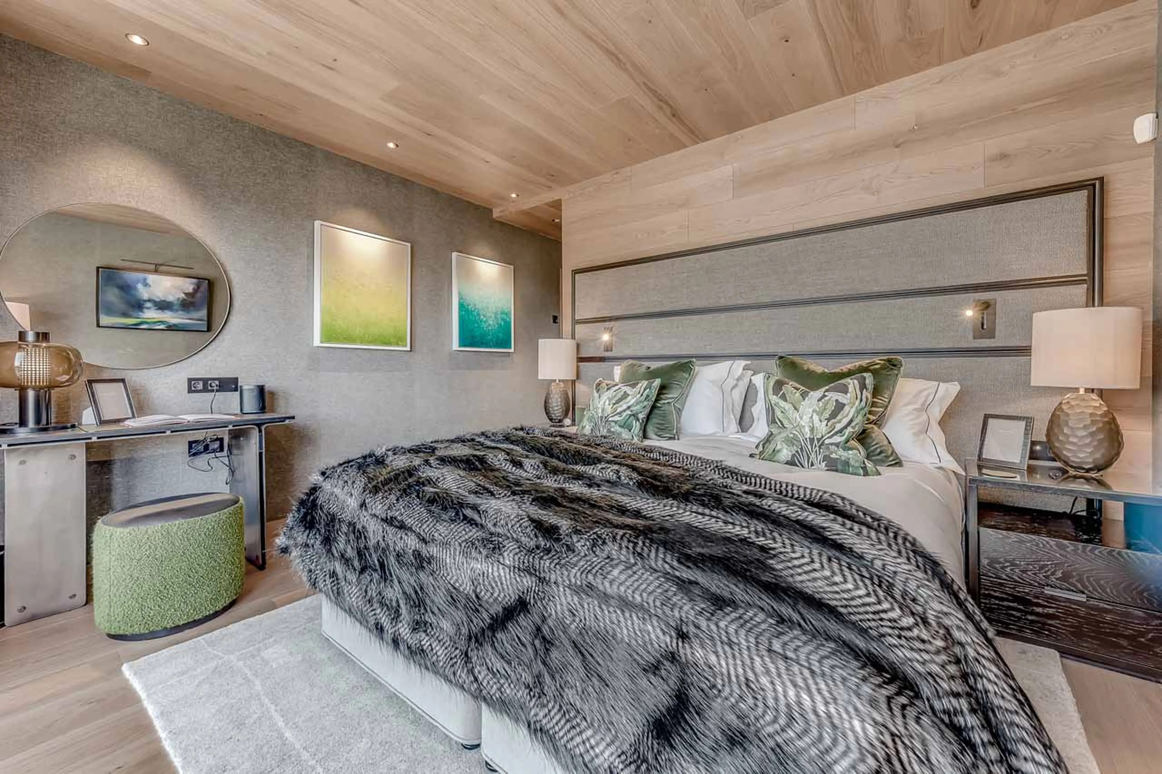 Bedroom three at Chalet Bacchus in Courchevel 1650