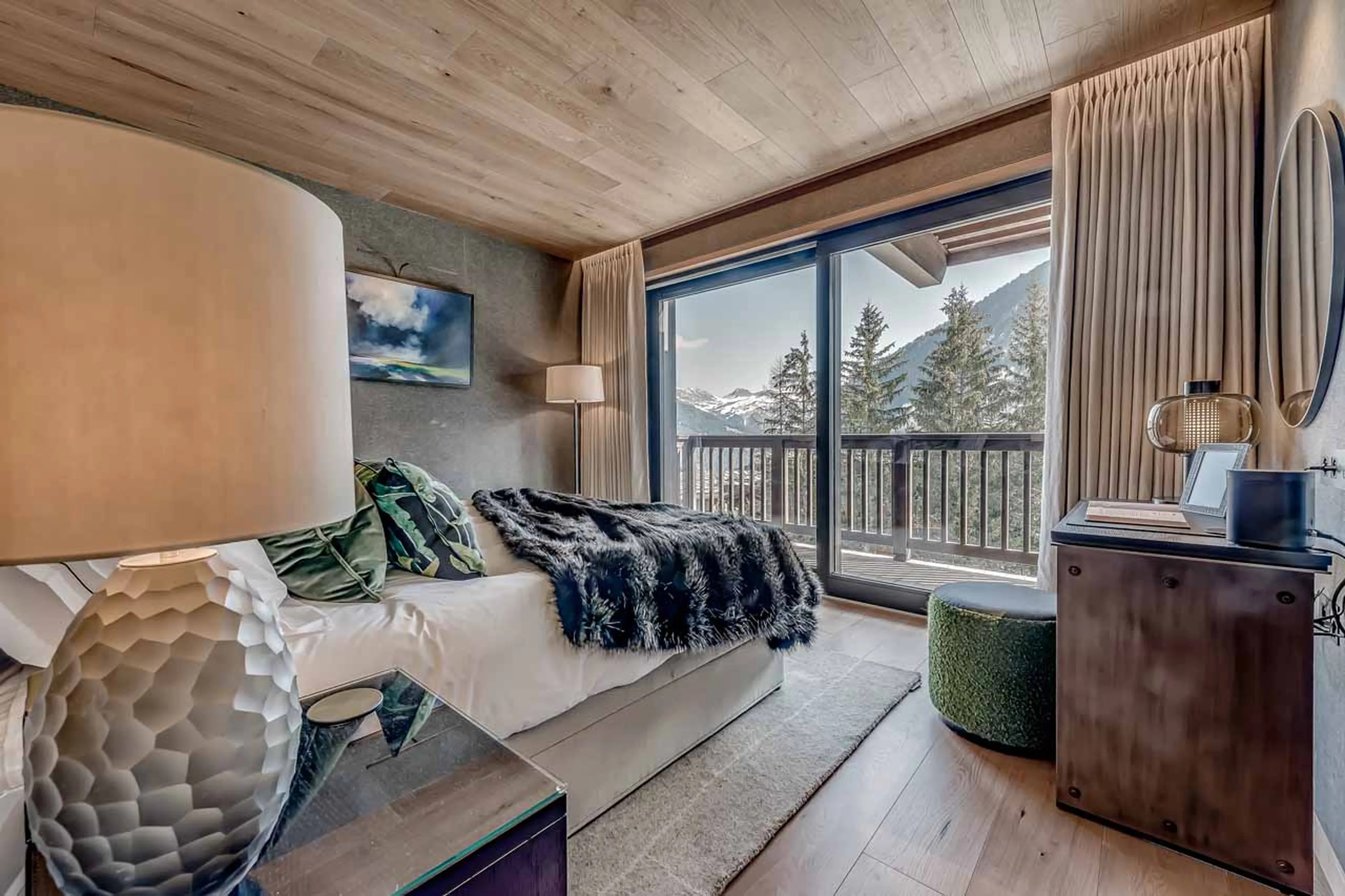 Bedroom three balcony at Chalet Bacchus in Courchevel 1650