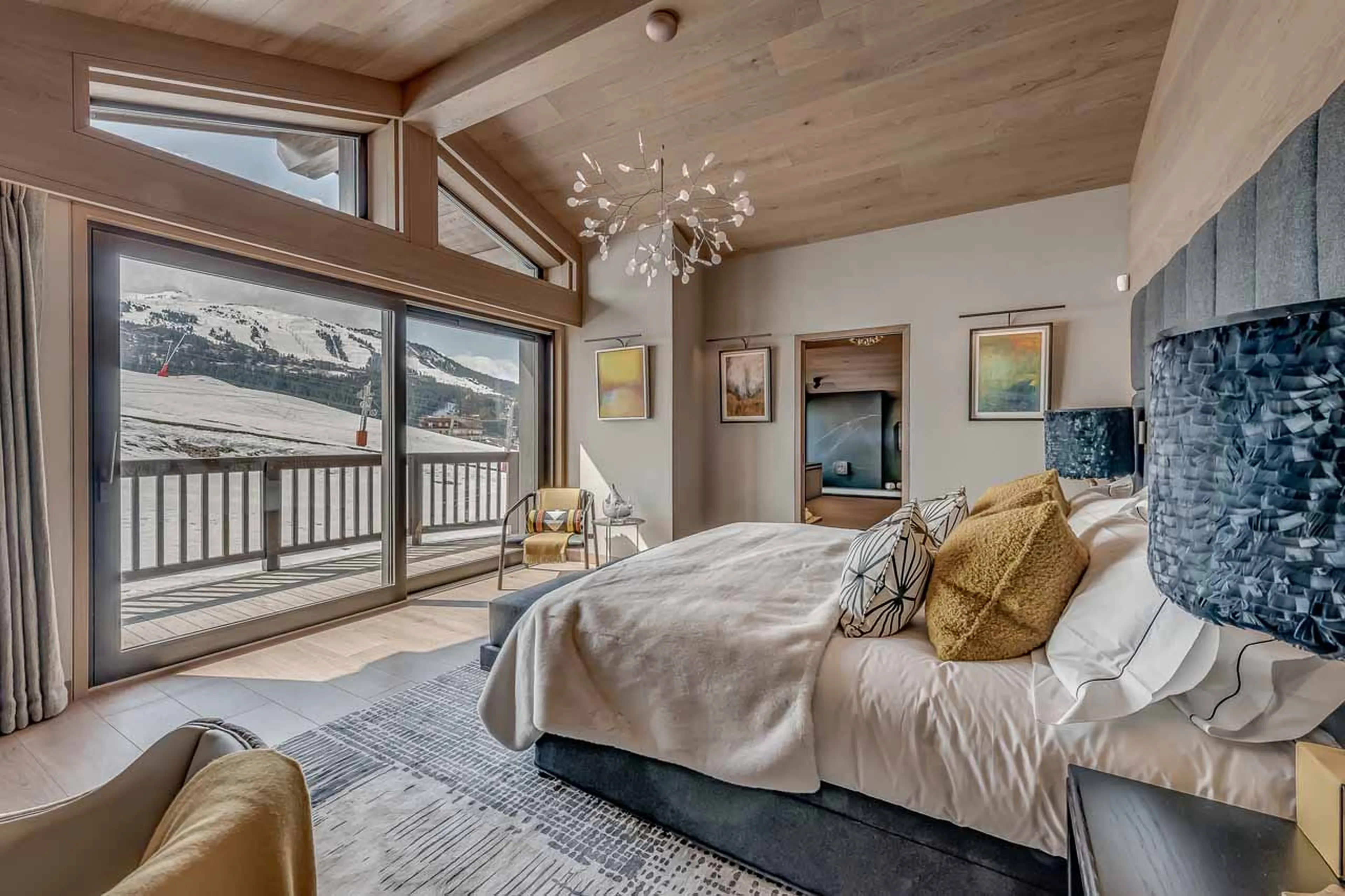 Bedroom one balcony at Chalet Bacchus in Courchevel 1650