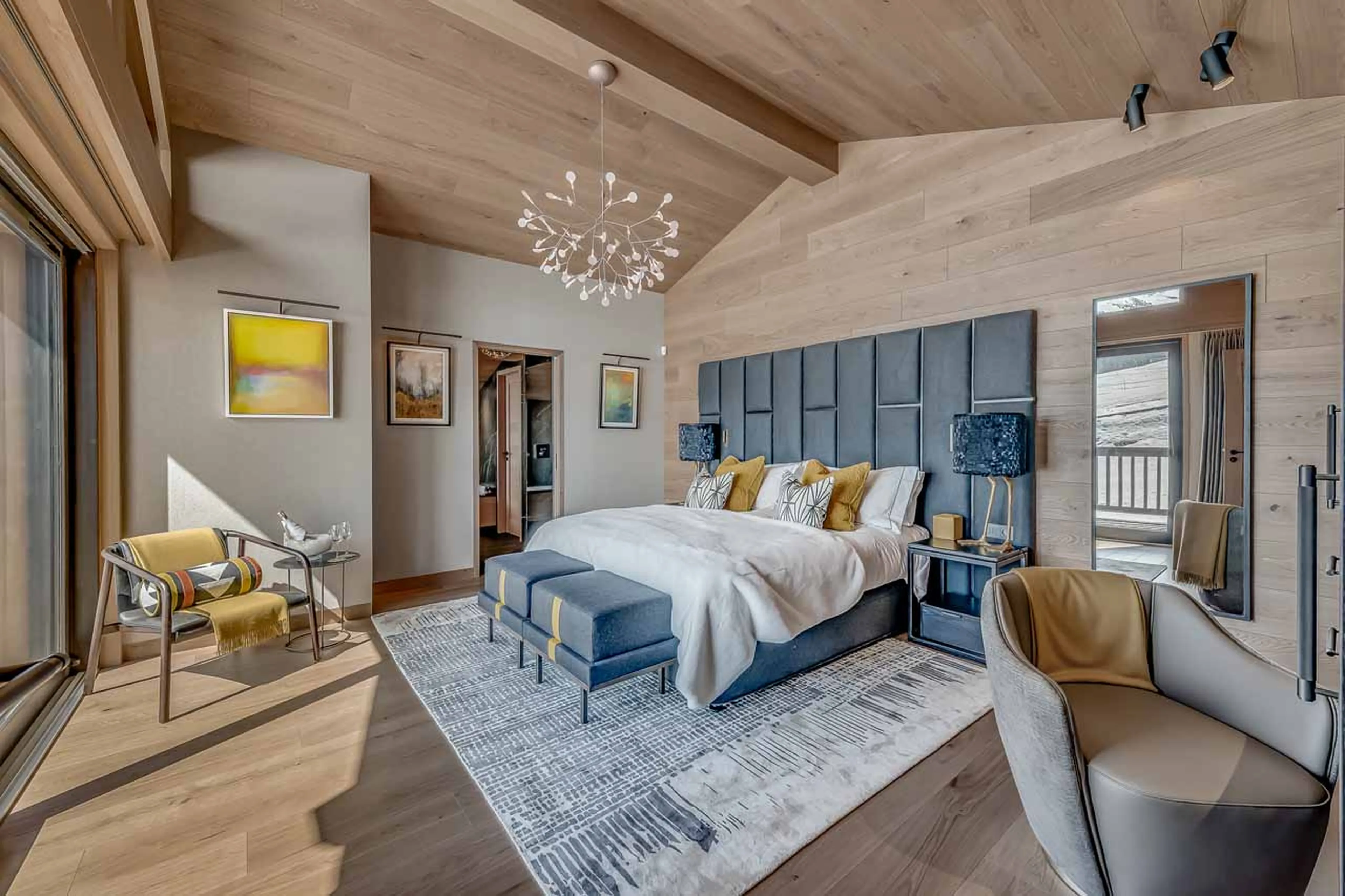 Bedroom one at Chalet Bacchus in Courchevel 1650