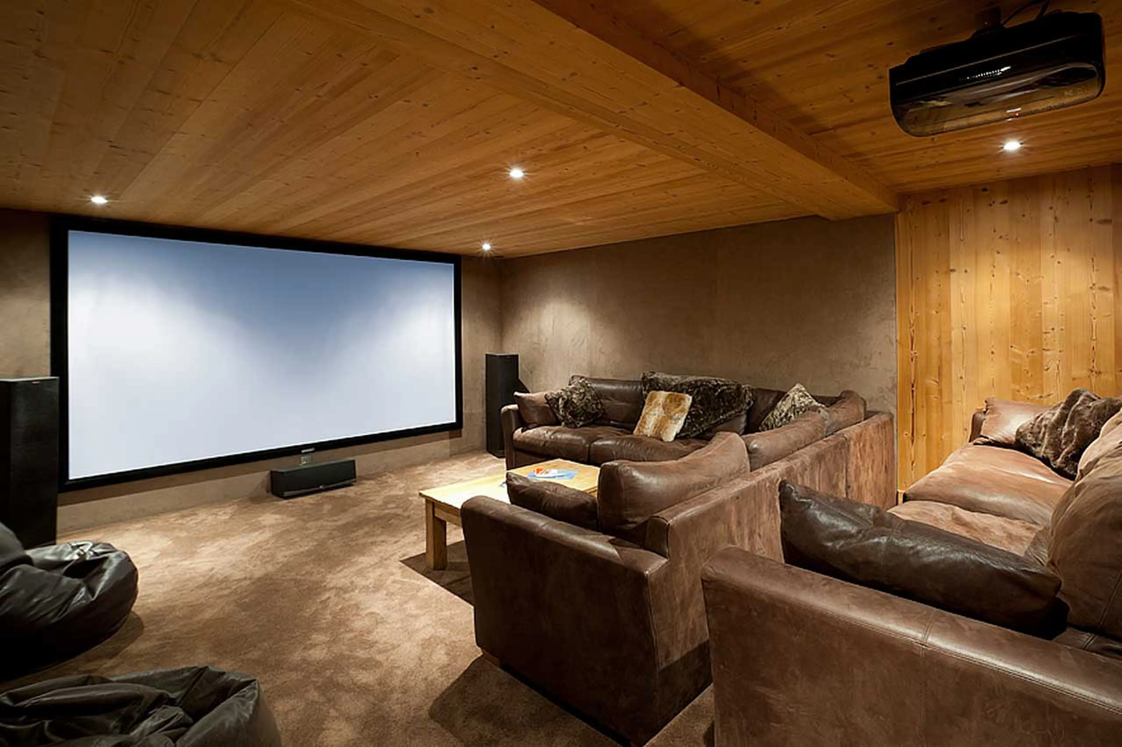 Cinema room at Chalet Baloo in Chamonix