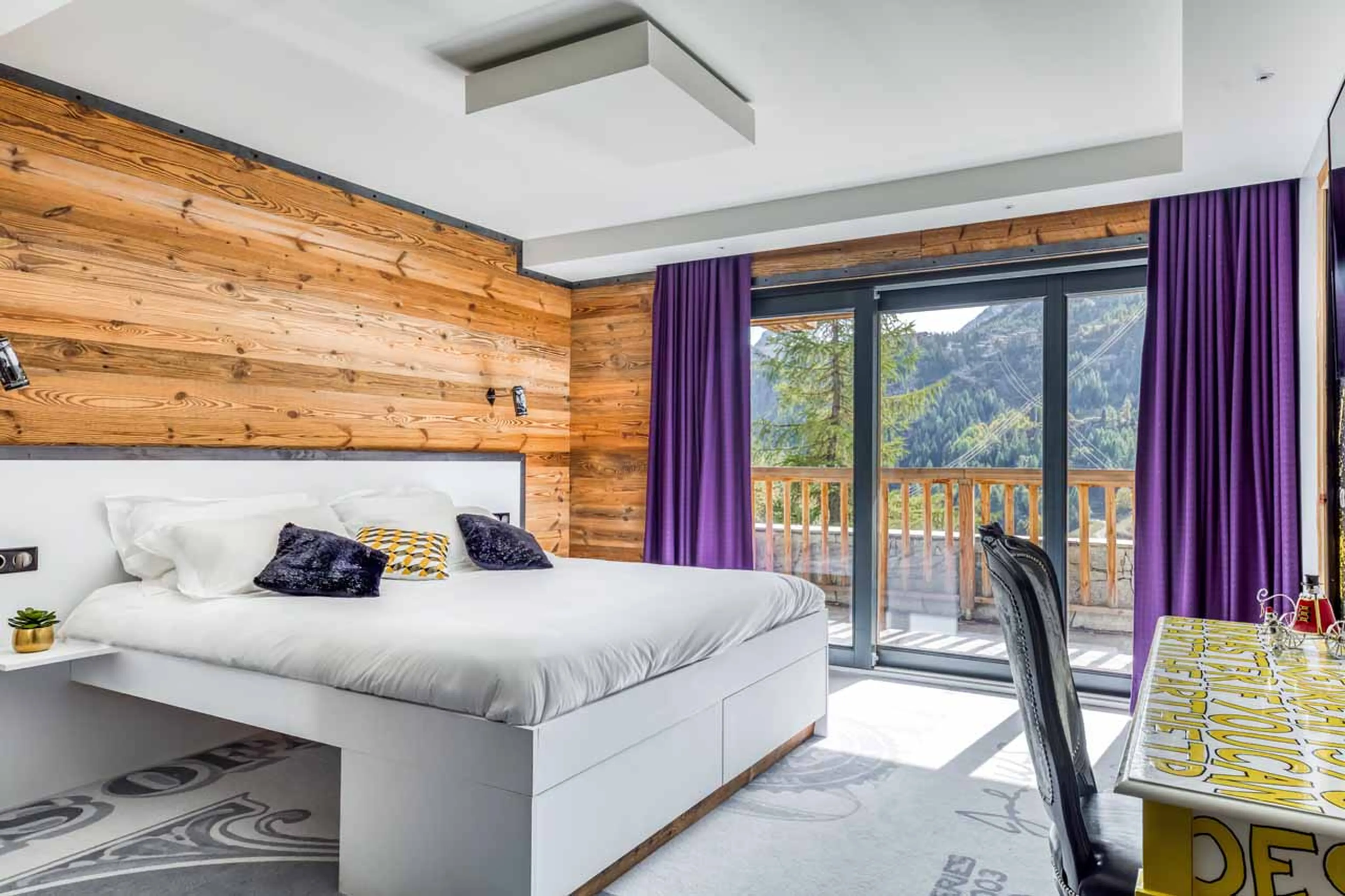 Bedroom one at Chalet Banksy in Tignes