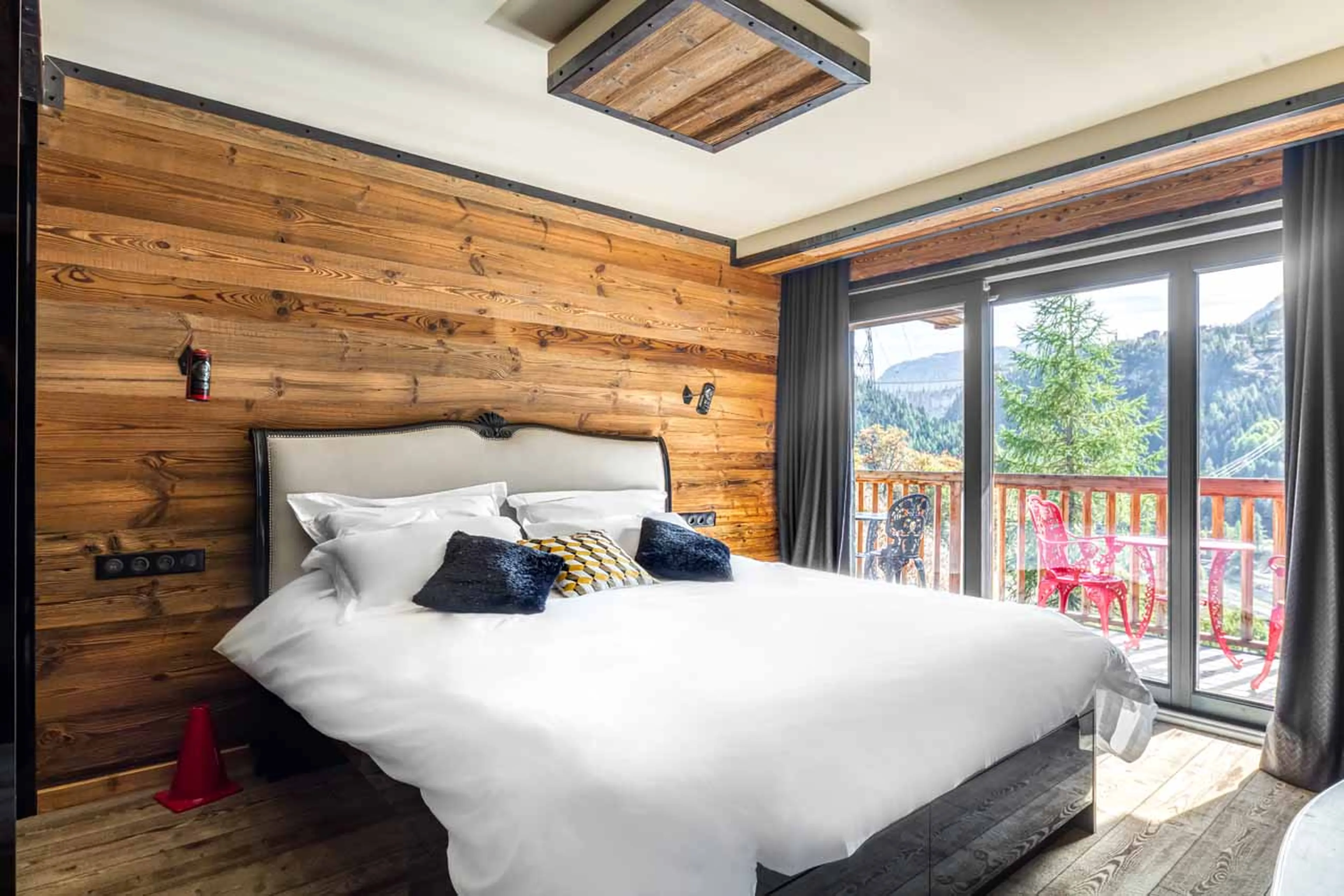 Bedroom two at Chalet Banksy in Tignes