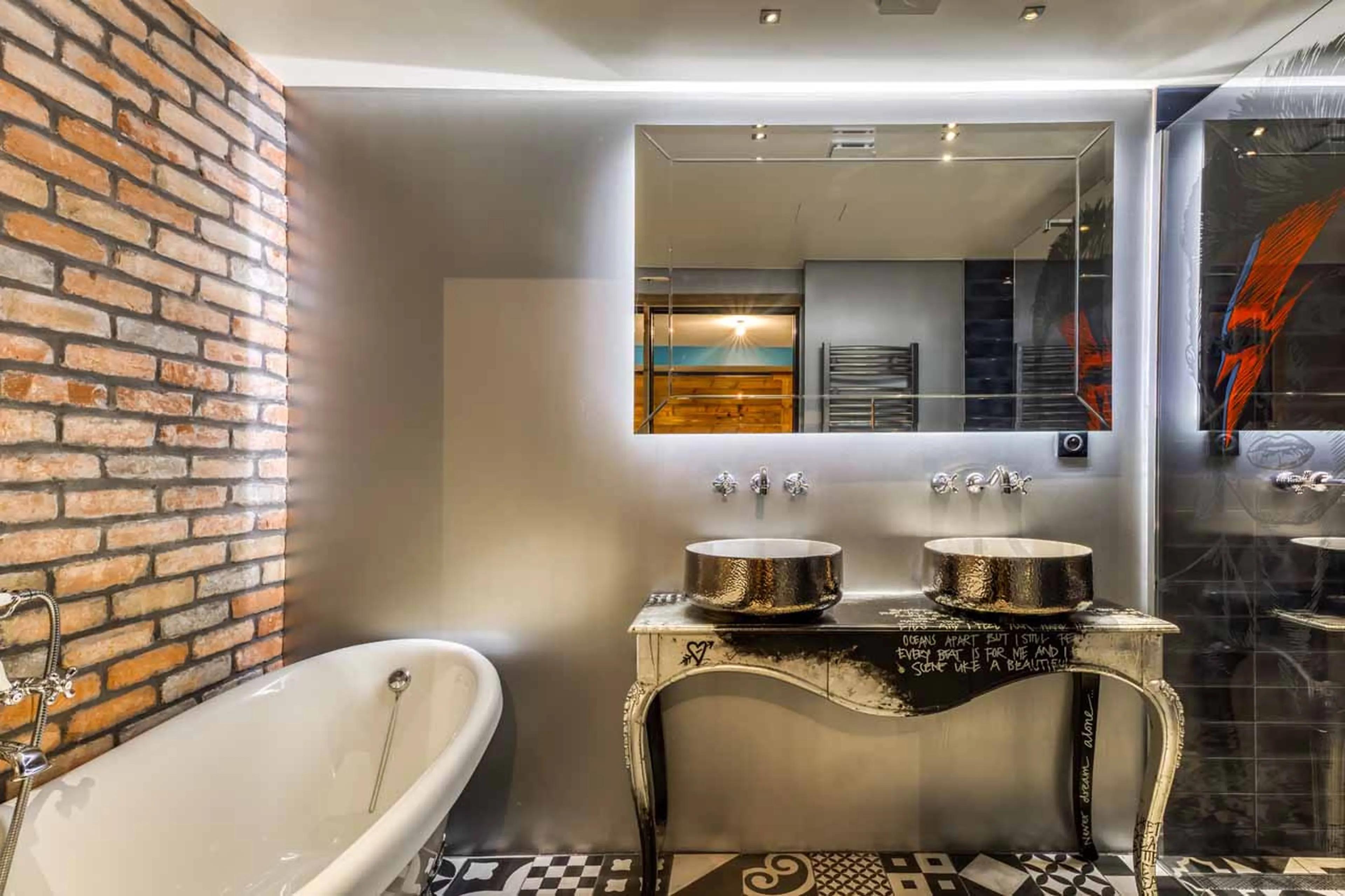 Bathroom four at Chalet Banksy in Tignes