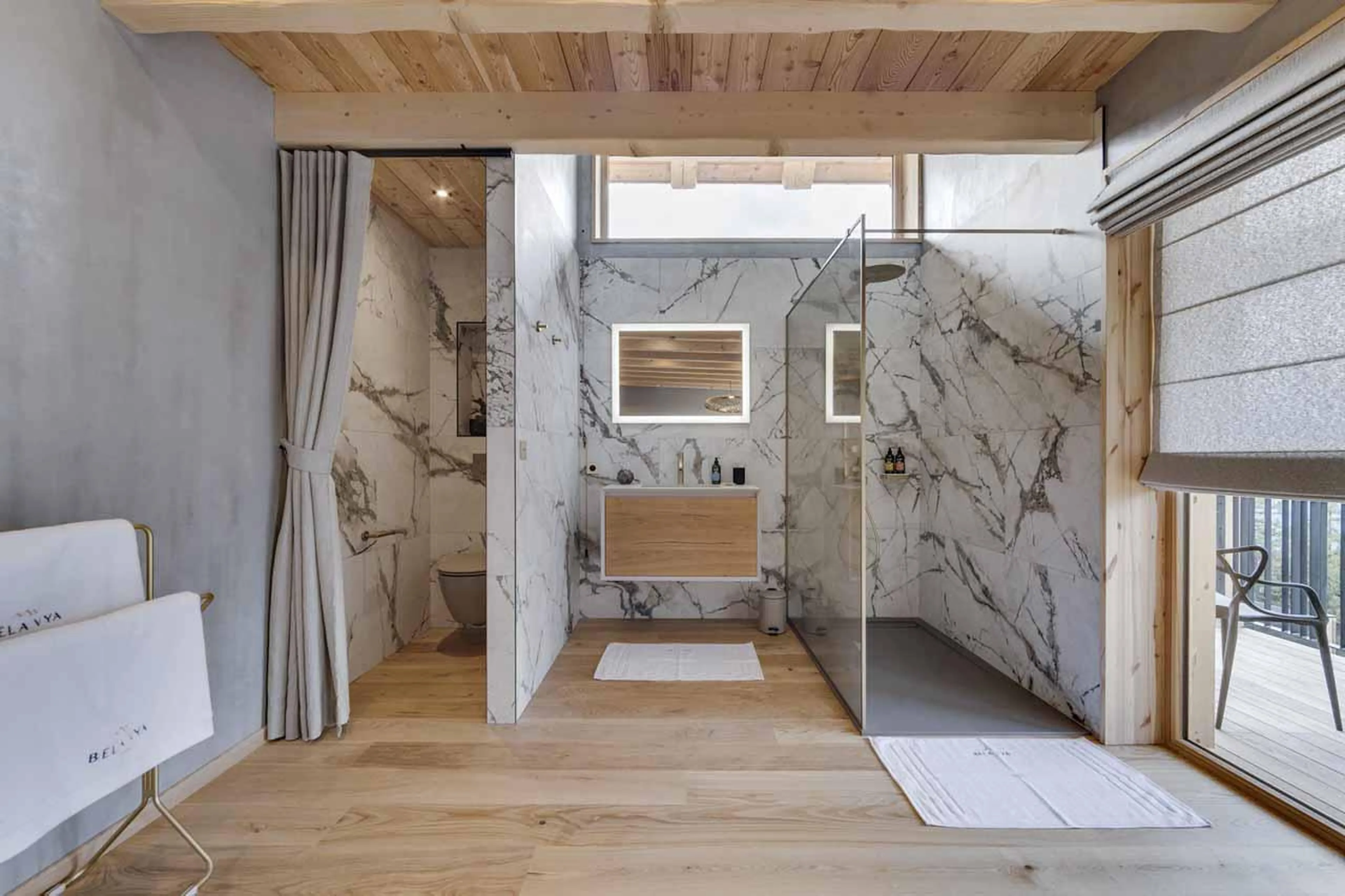 En-suite shower room in Bela Vya 1, Les Arcs