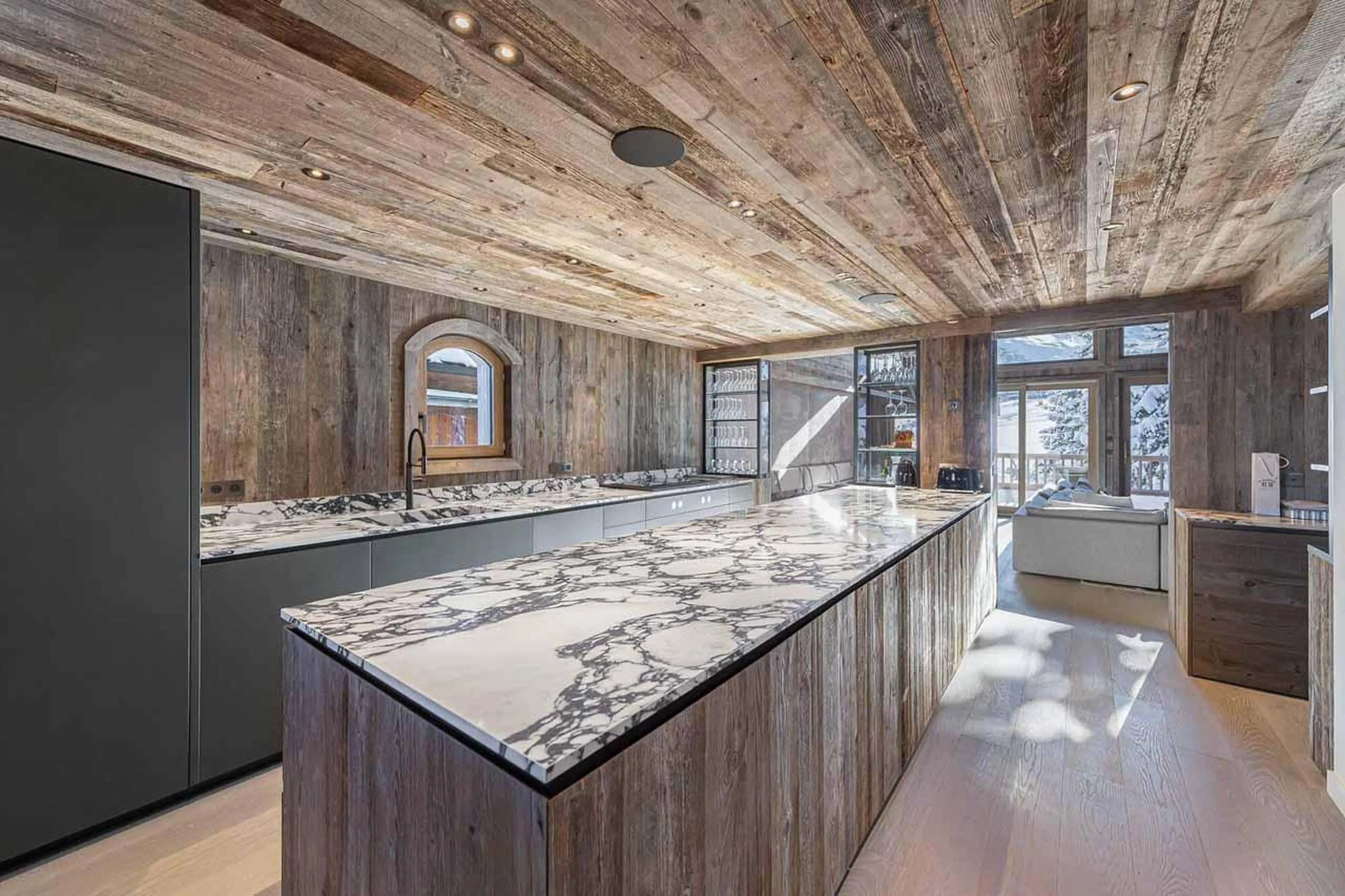 Kitchen at Chalet Bellarossa in Courchevel 1850