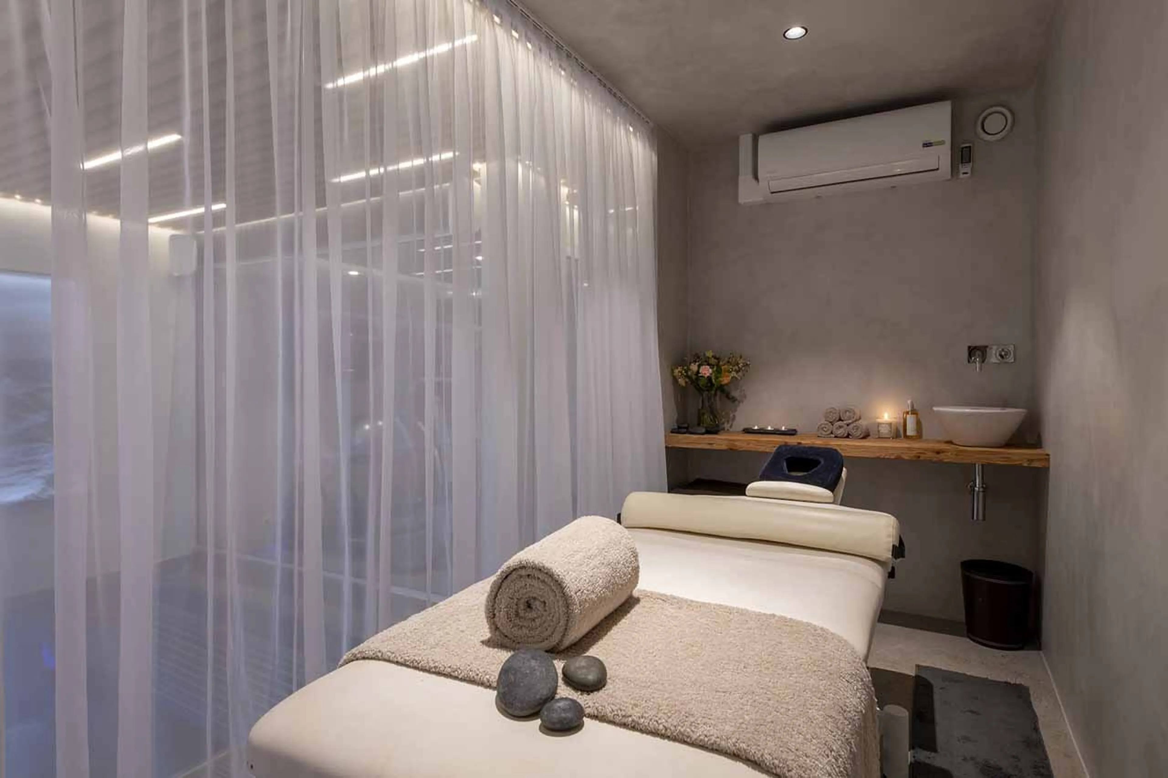 Massage room at Chalet Belle Claire in Verbier