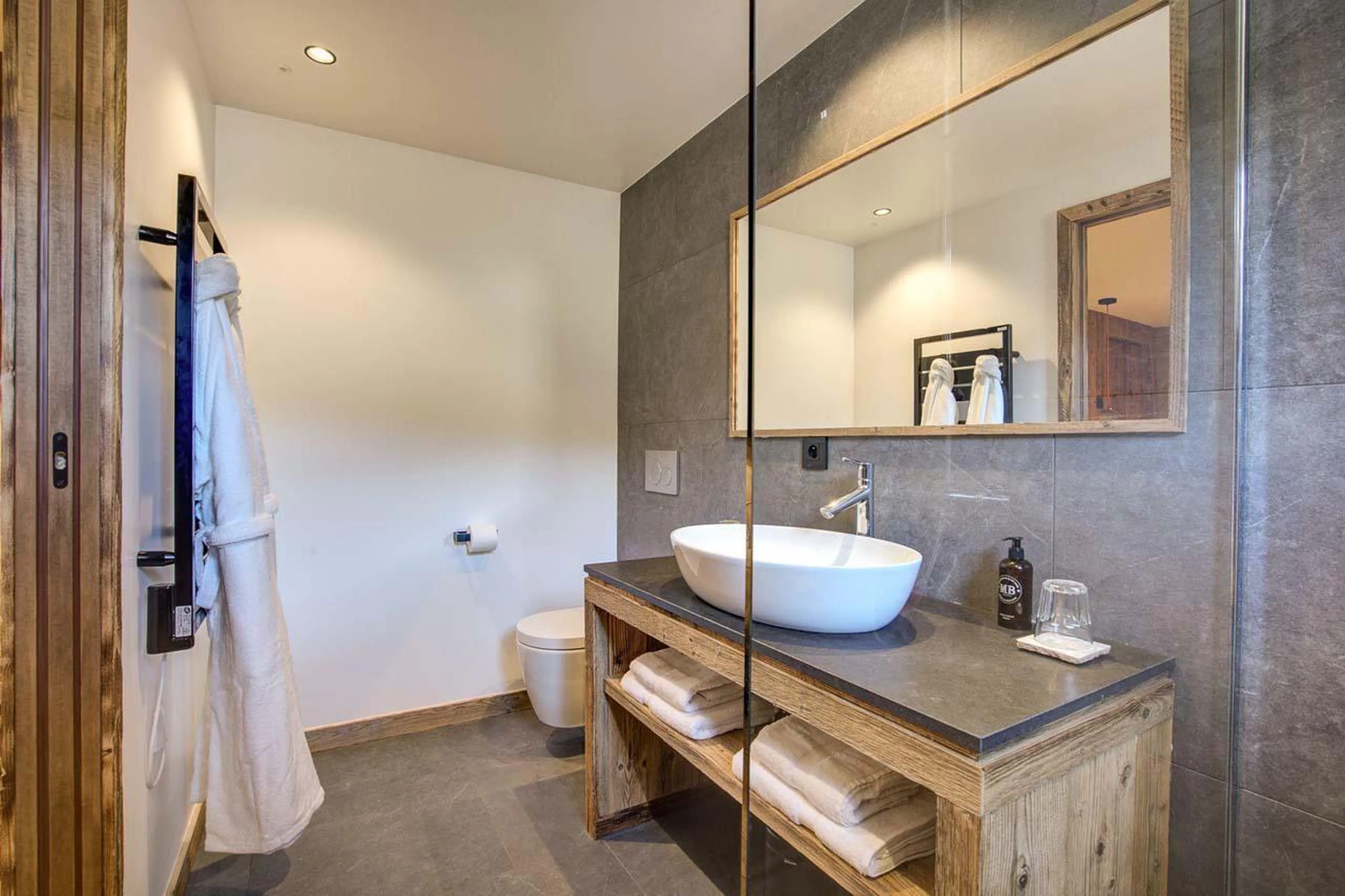 En-suite shower room at Chalet Bergeronnette in Meribel