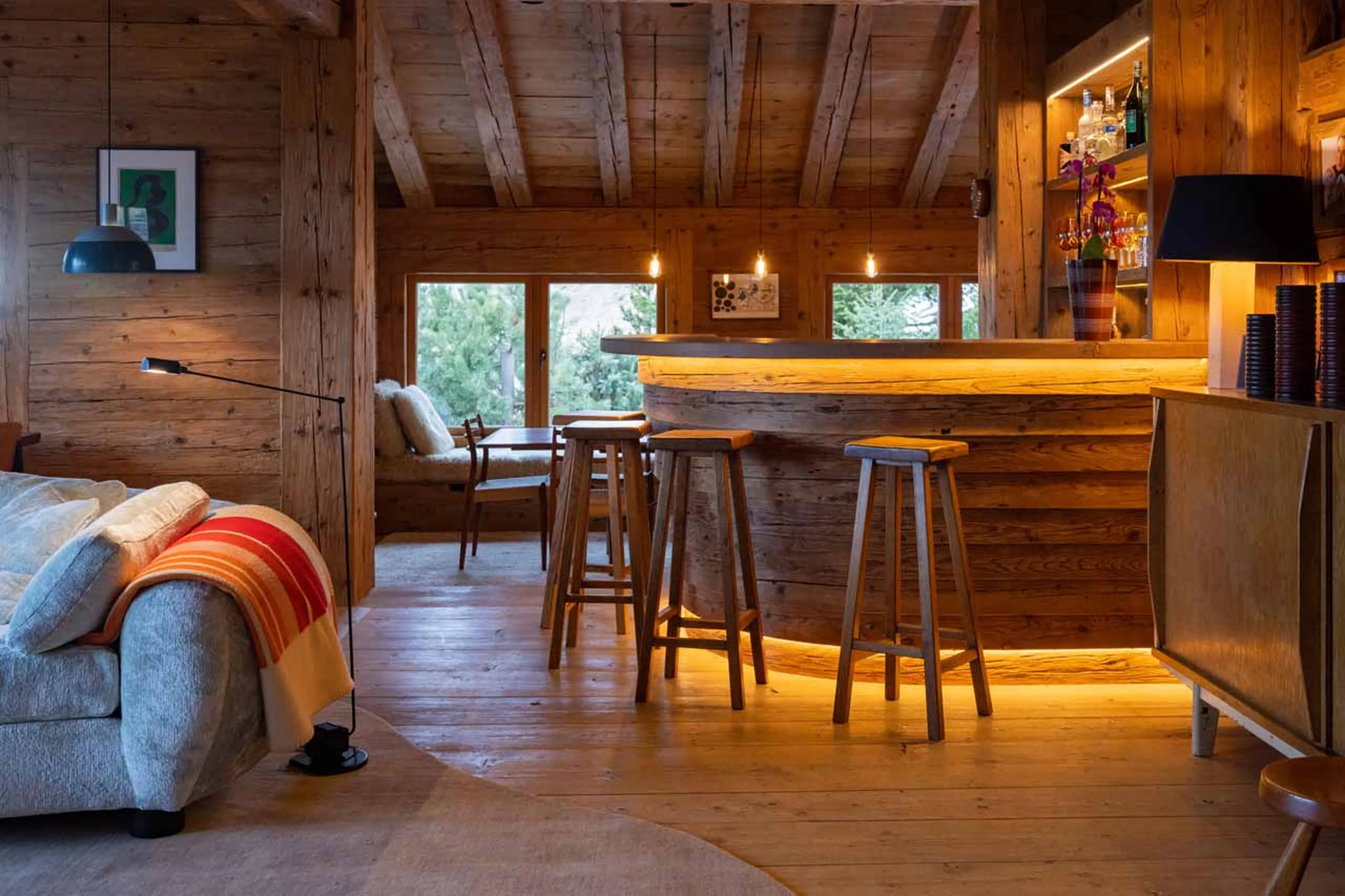 Breakfast bar at Chalet Bibi in Verbier