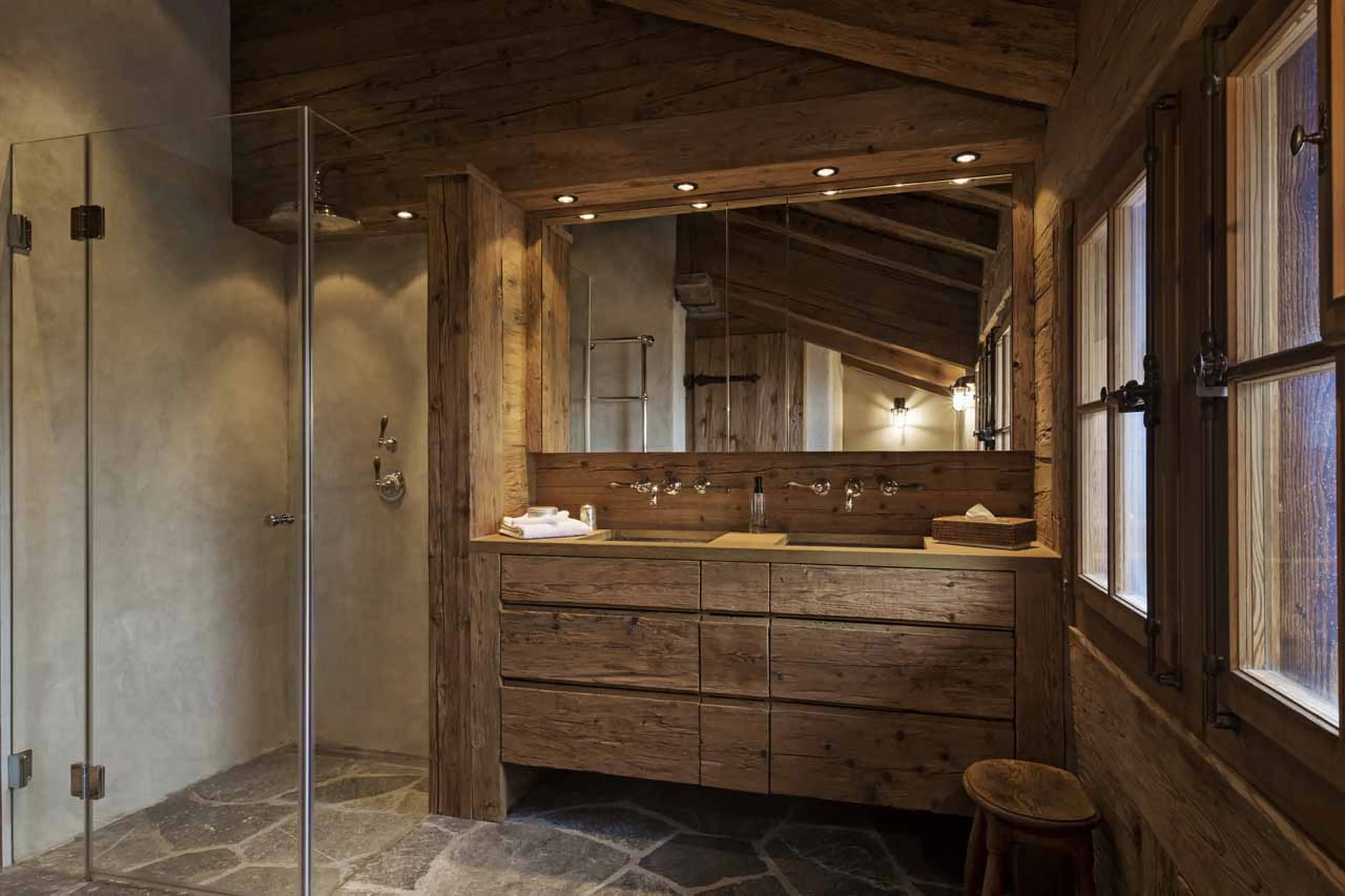 Bathroom one at Chalet Bibi in Verbier