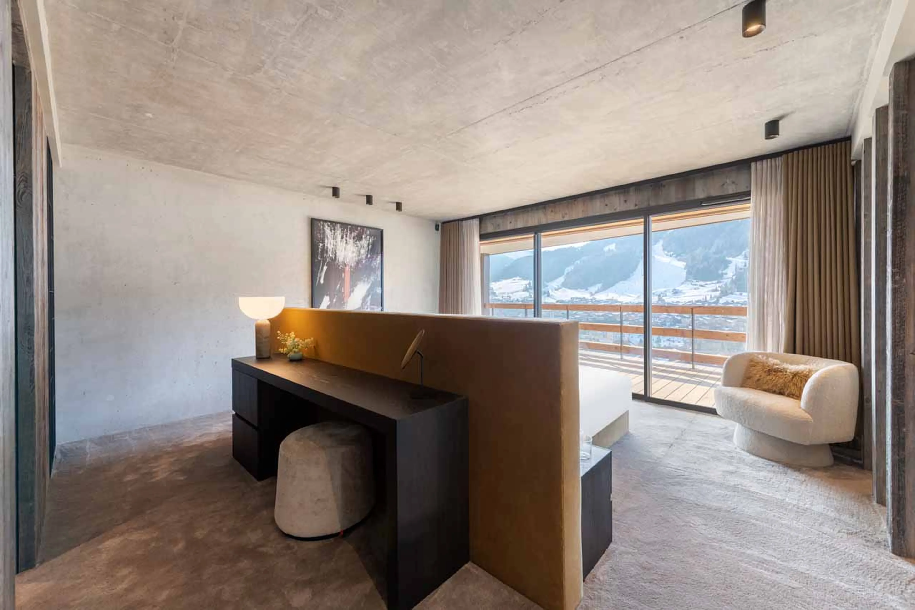 Bedroom 2 balcony access at Chalet Bisou in Morzine