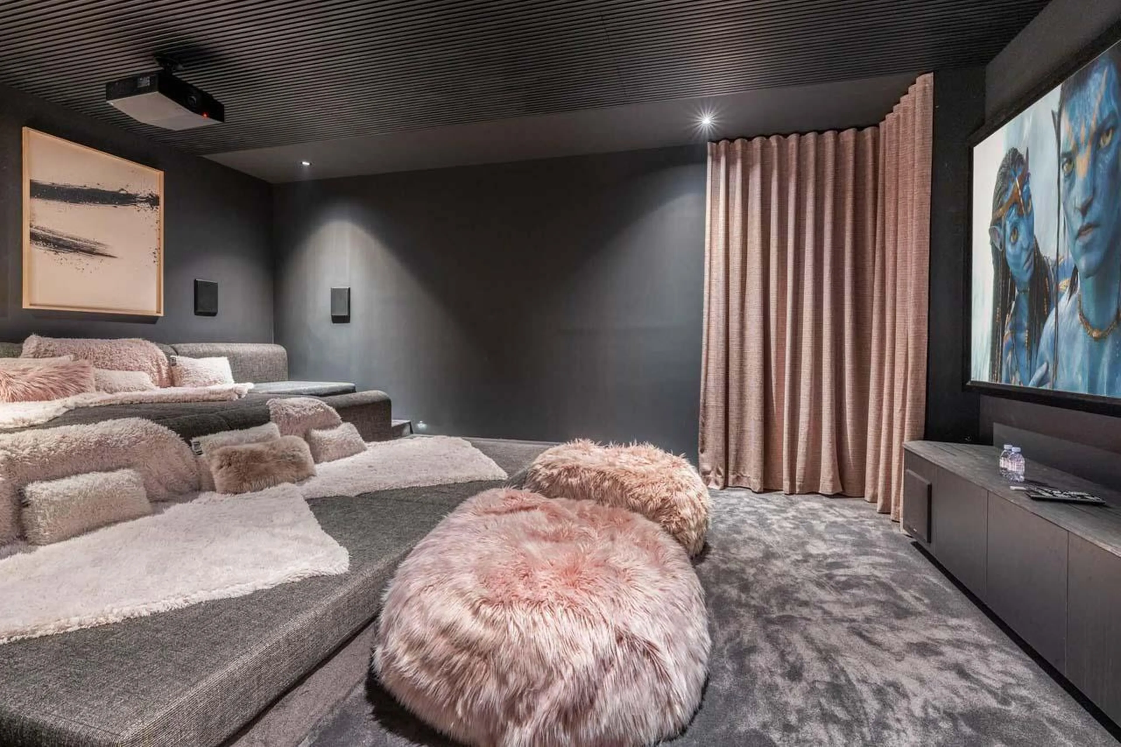 Home cinema room at Chalet Black Lodge in Courchevel 1850