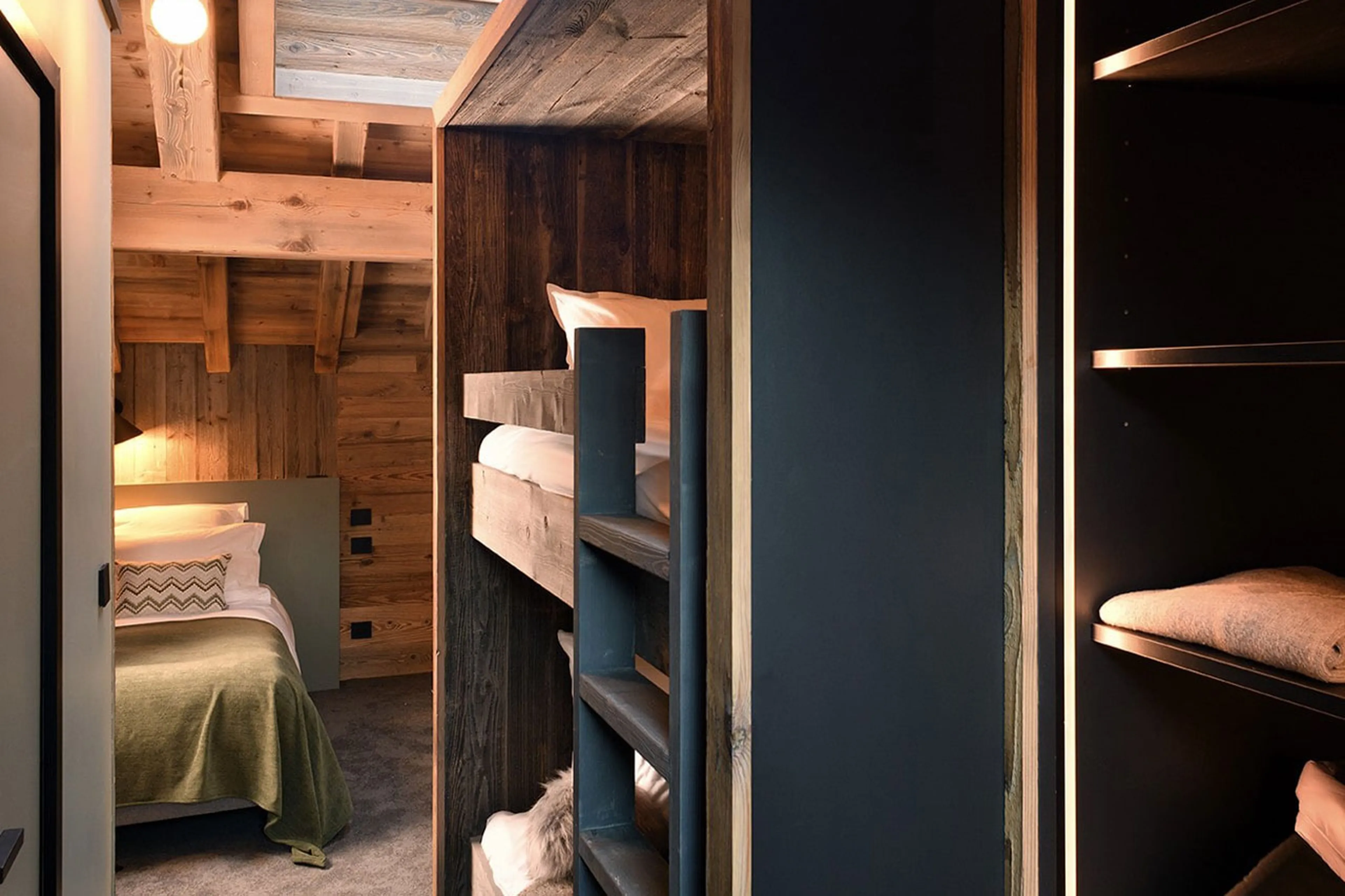 Bedroom 4 bunks at Chalet Black Peak in Meribel