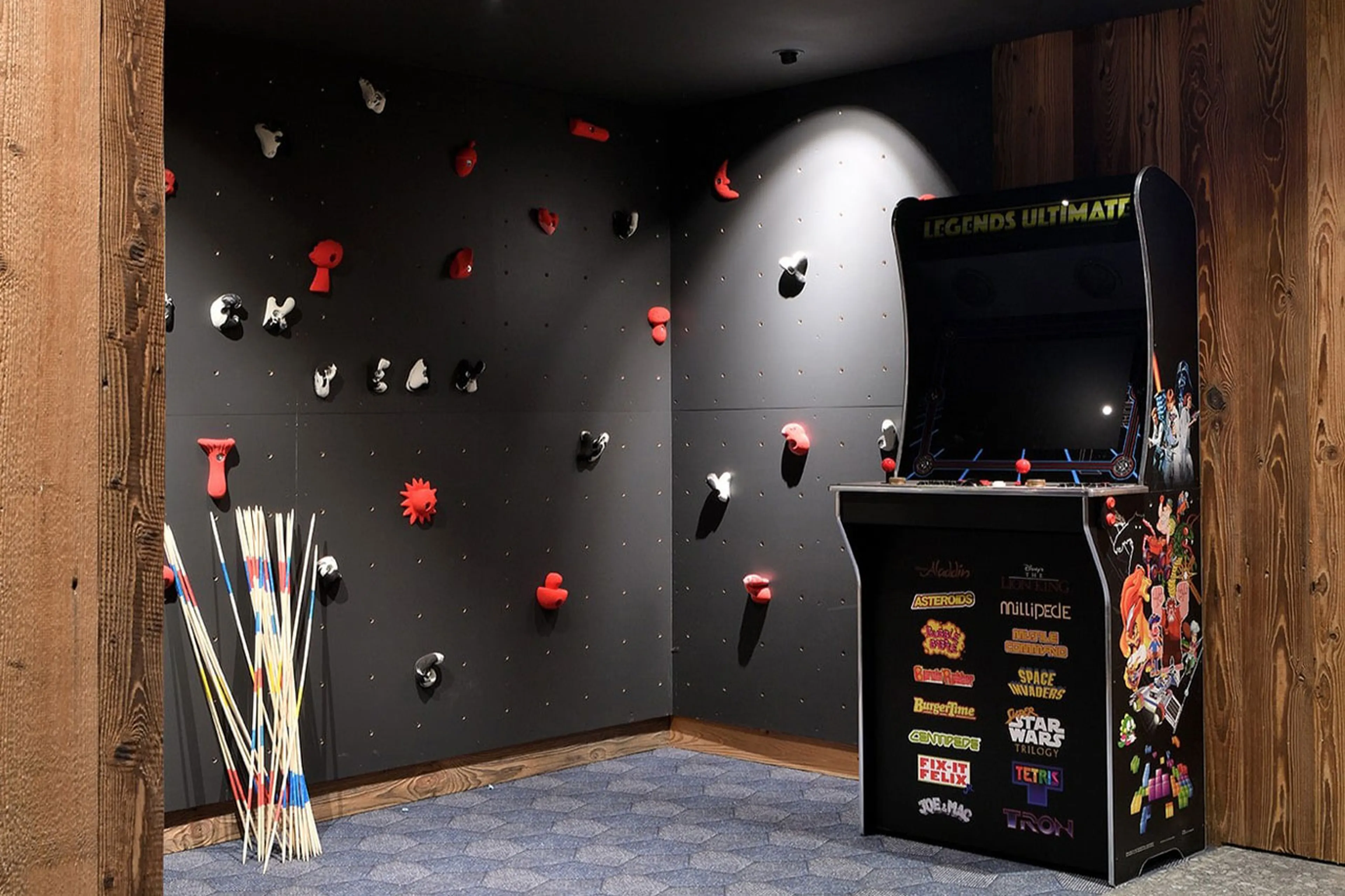 Games room at Chalet Black Peak in Meribel