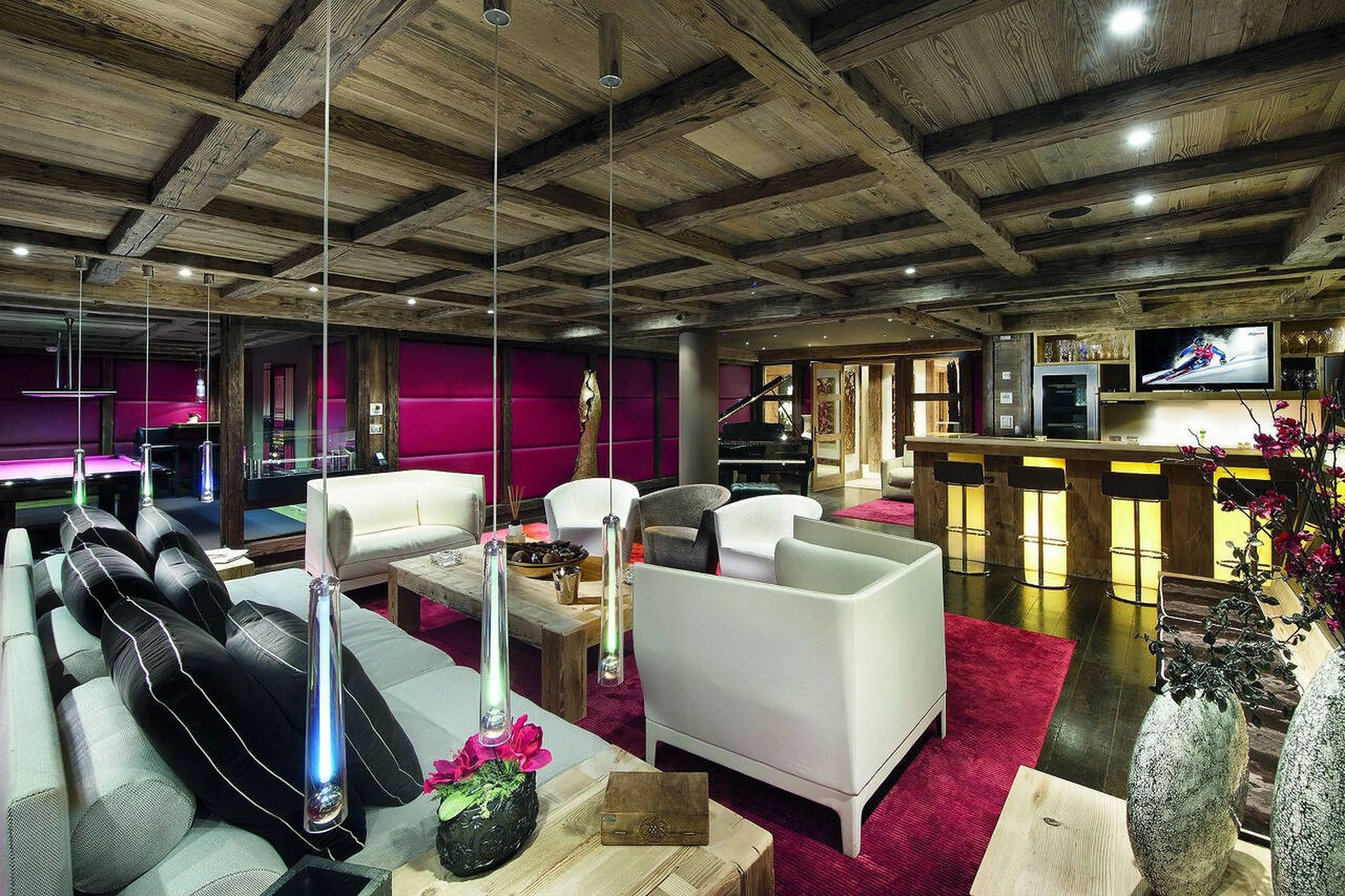 Chalet Black Pearl in Courchevel 1850 has a ground floor living area designed for entertainment